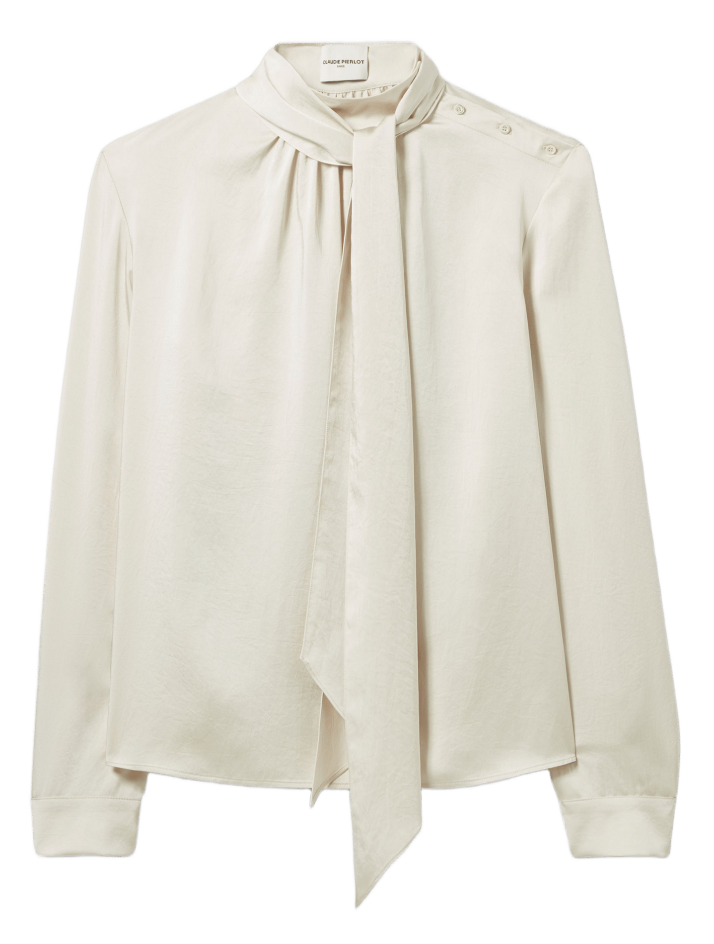 Blouse ample col lavallière bemybabybis CLAUDIE PIERLOT Beige