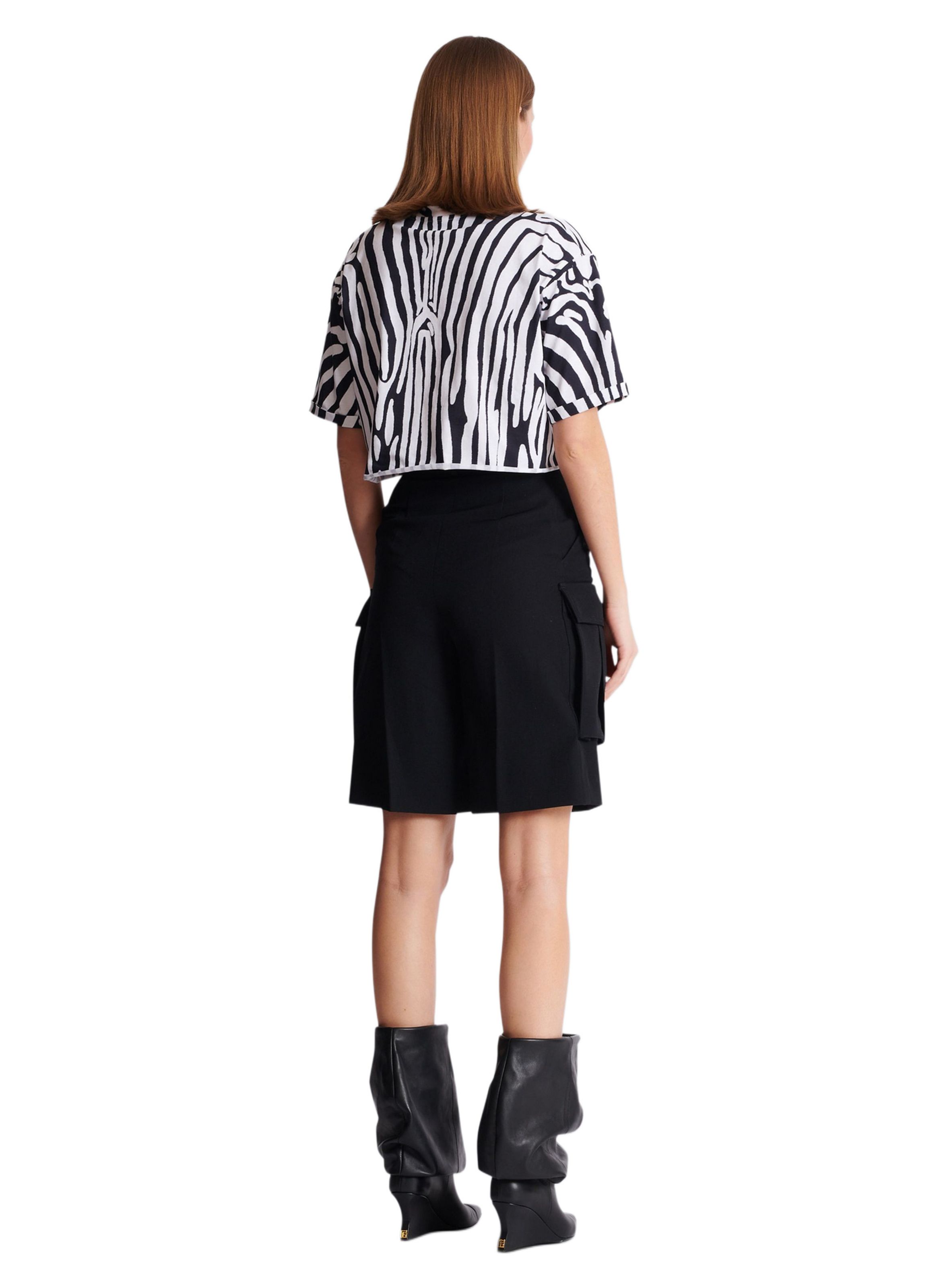 T-shirt balmain zébrée BALMAIN Blanc