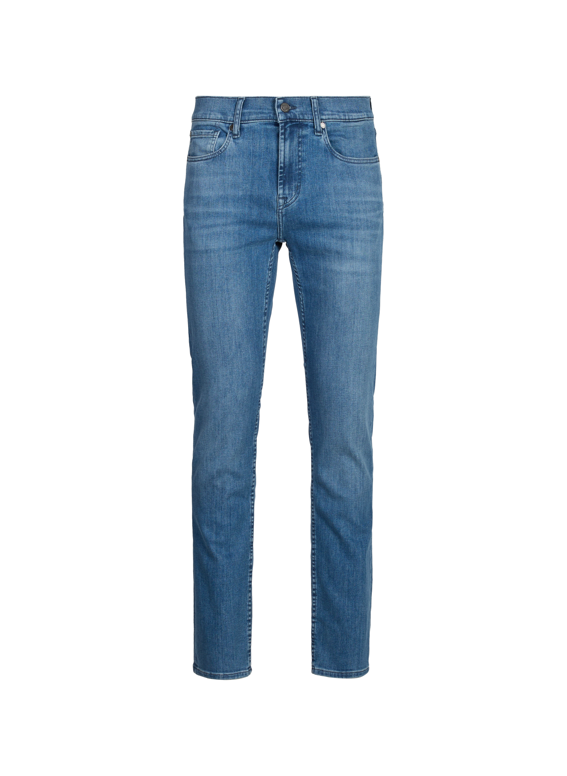 Jean cinq poches en coton mélangé Bleu by 7 FOR ALL MANKIND 7 FOR ALL MANKIND Jean cinq poches en coton mélangé Bleu