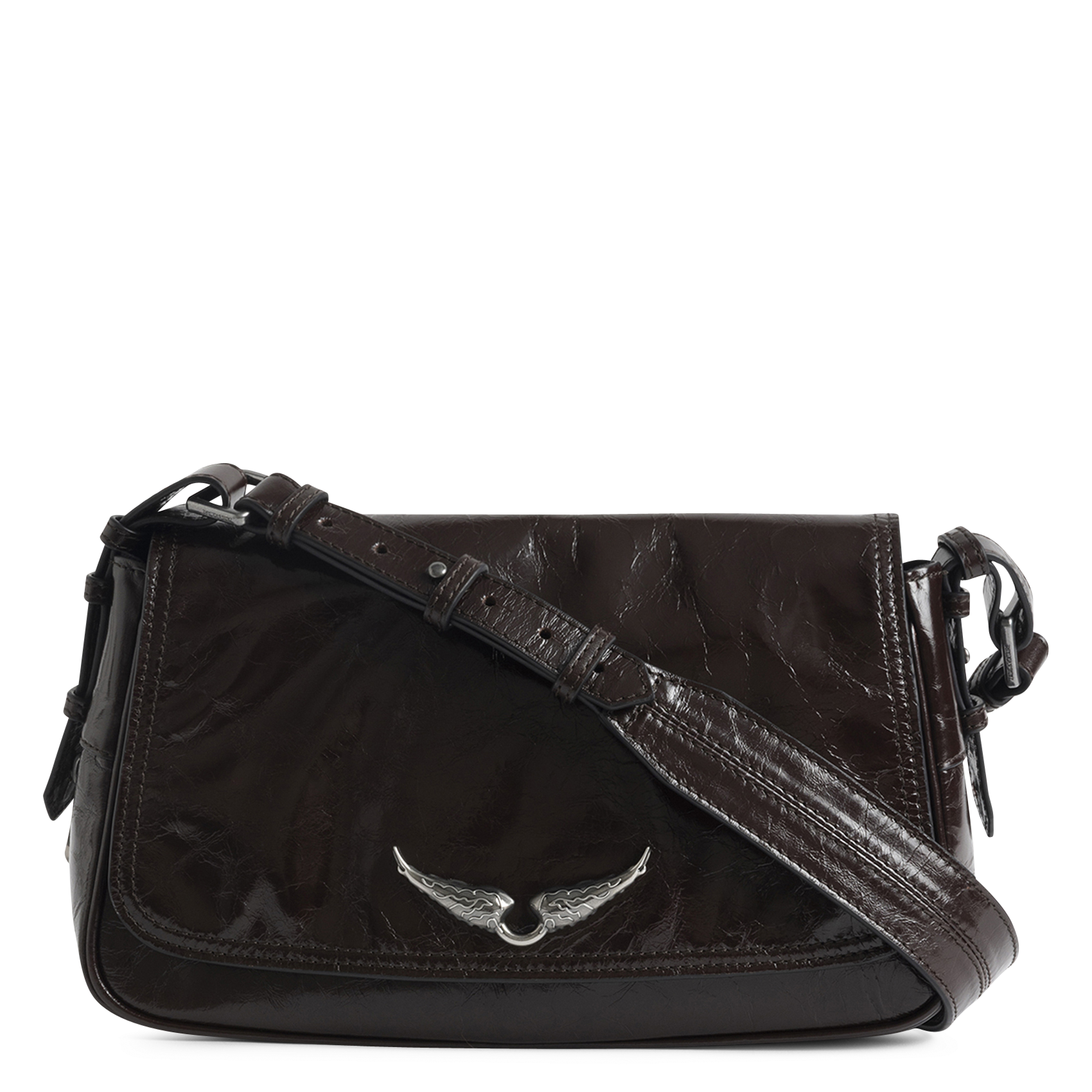 Sac porté épaule en cuir le zouzou ZADIG&VOLTAIRE Marron