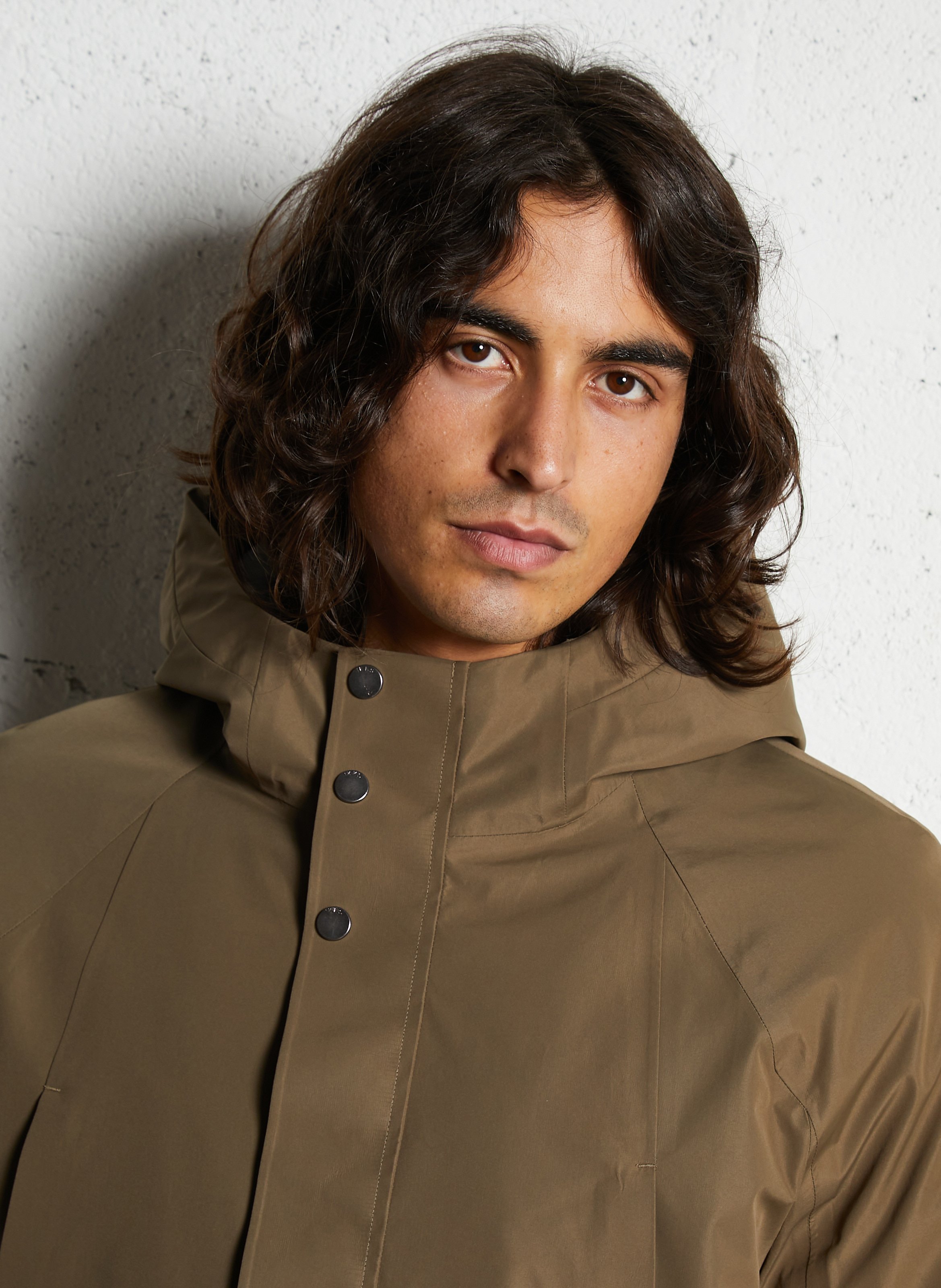 Parka droite unie à capuche IKKS Marron