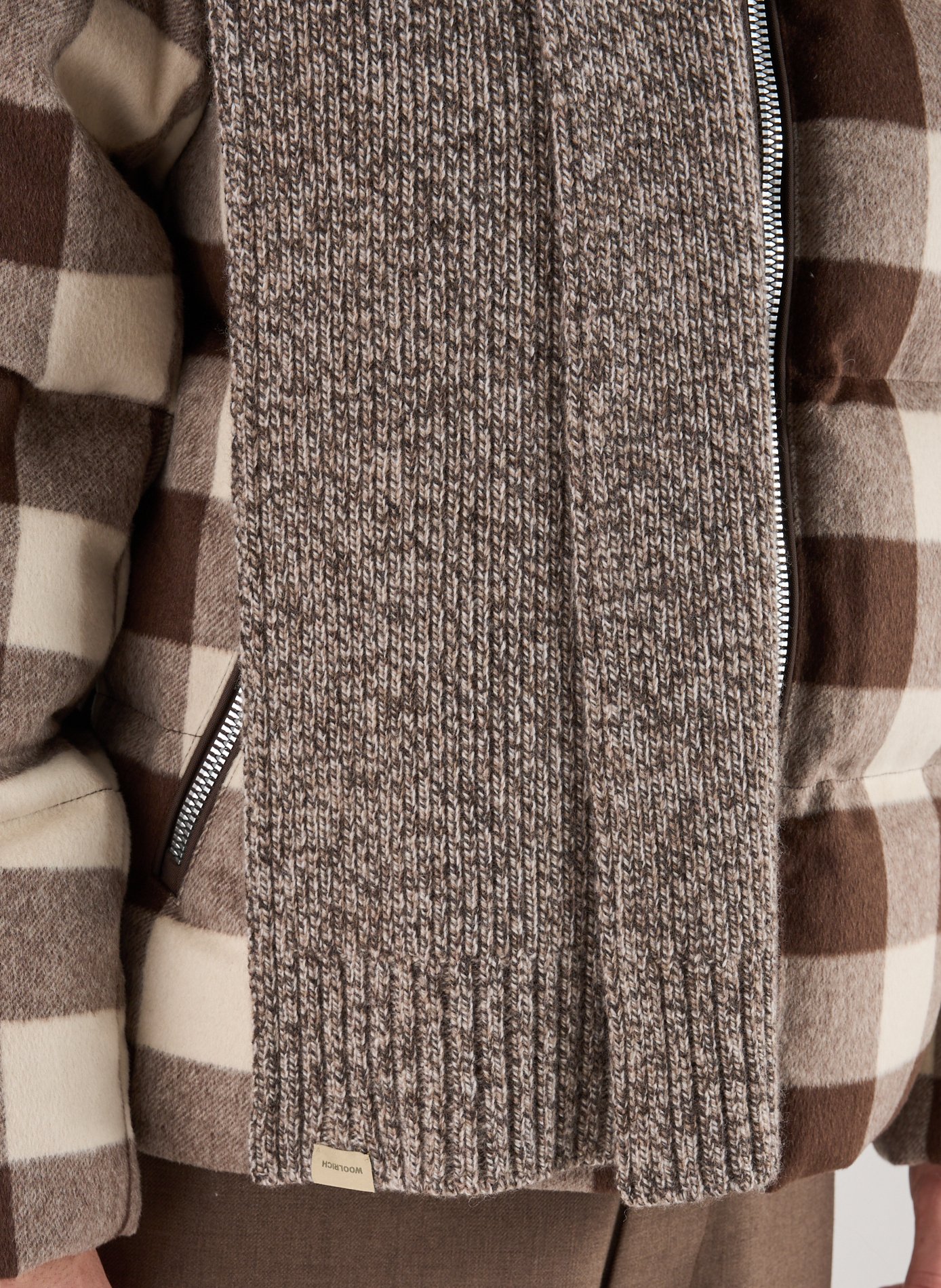 Ribbed wool scarf WOOLRICH Brown