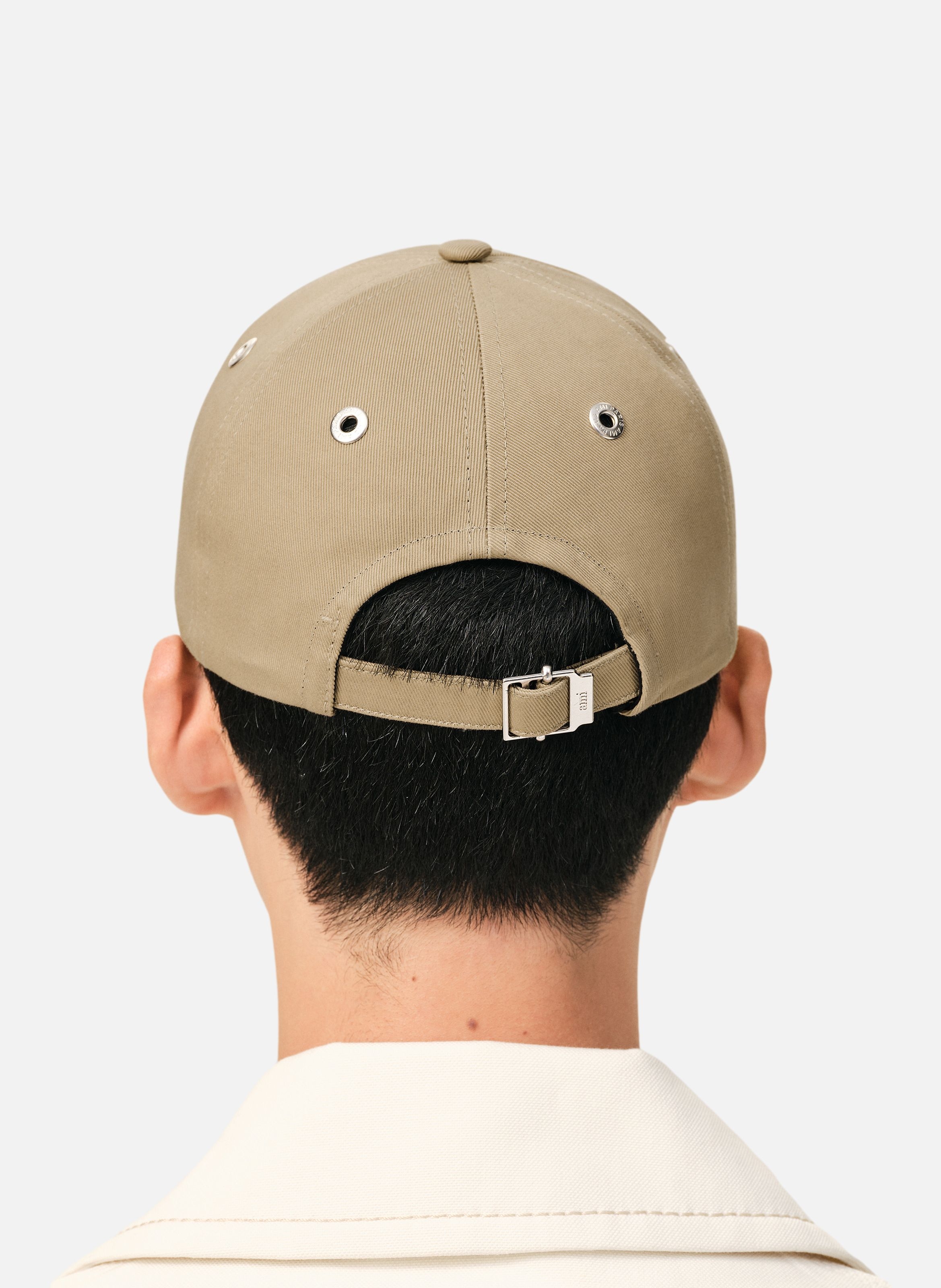 Casquette ami de coeur unisexe en coton AMI PARIS Beige