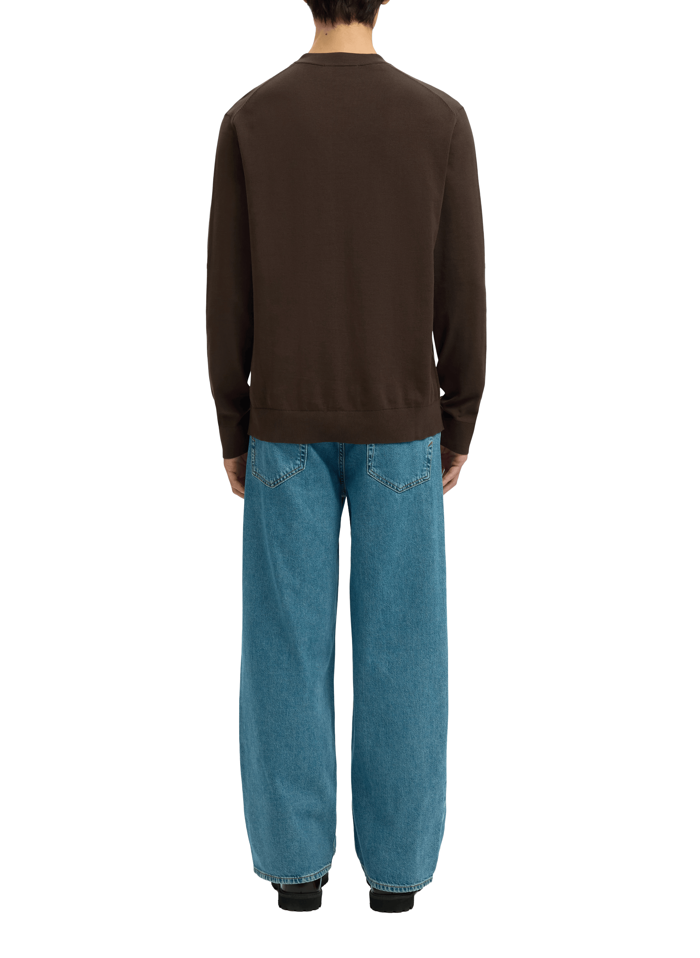 Cotton jumper SELECTED Brown