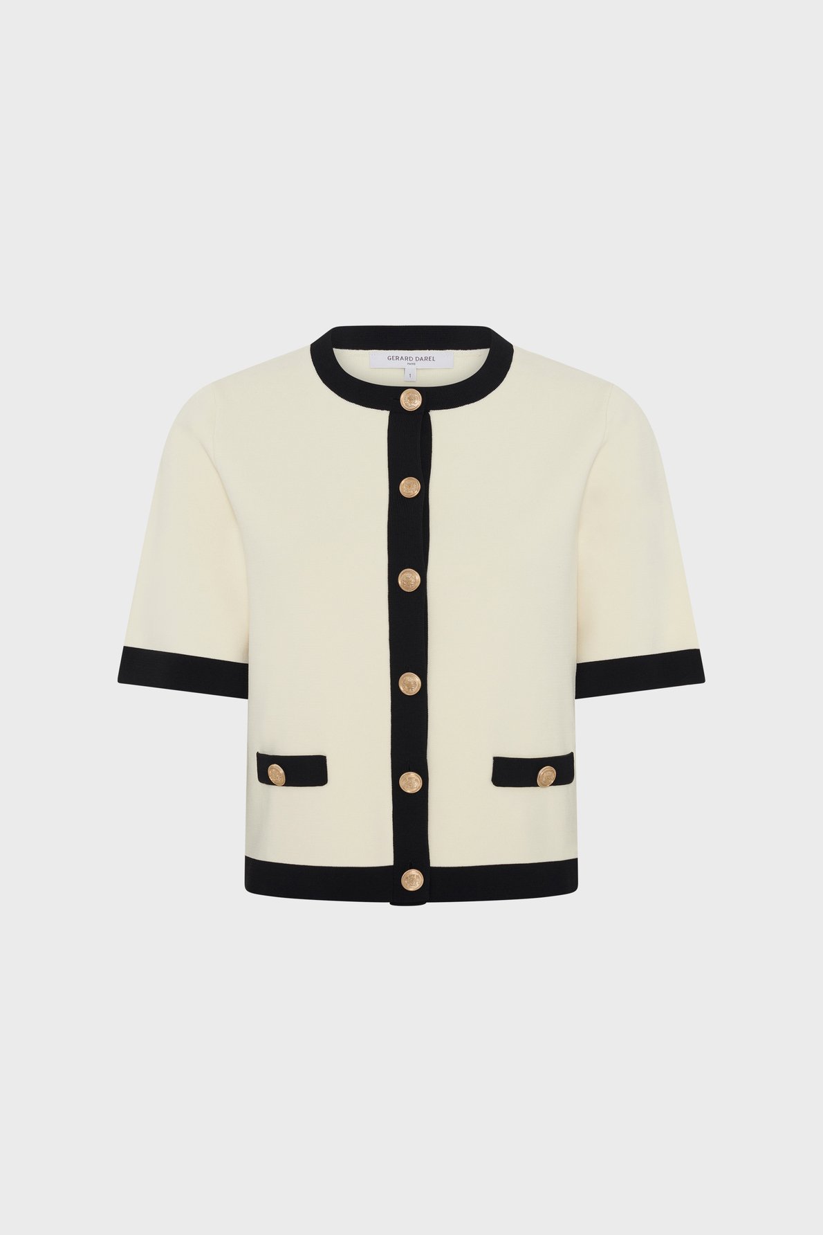 Gilet bicolore en maille - laila GERARD DAREL Beige