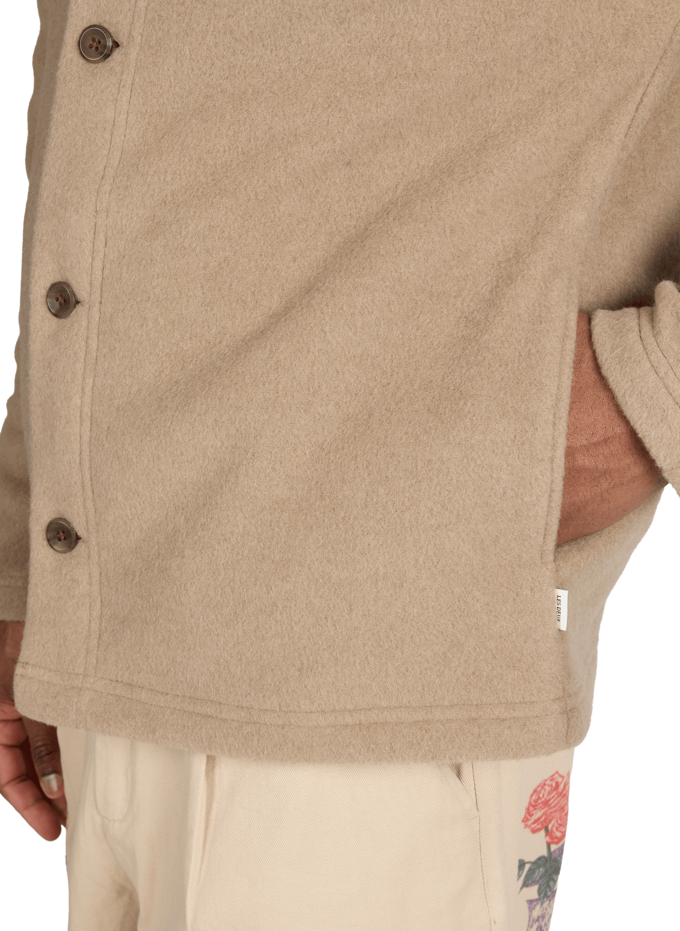 Straight jacket with classic collar LES DEUX Beige