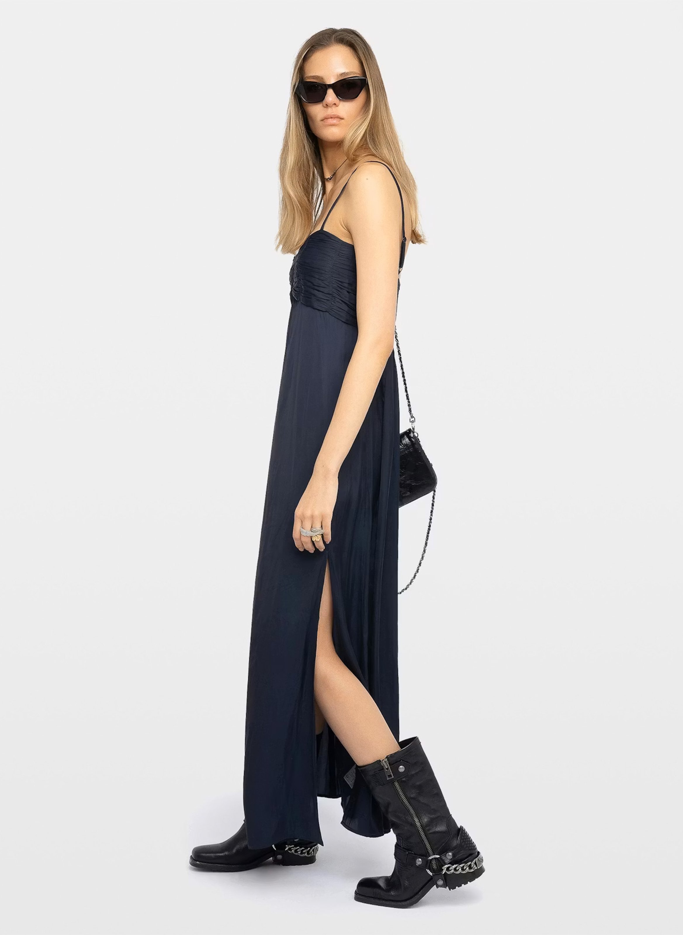 Robe longue ample fluide rippie ZADIG&VOLTAIRE Bleu