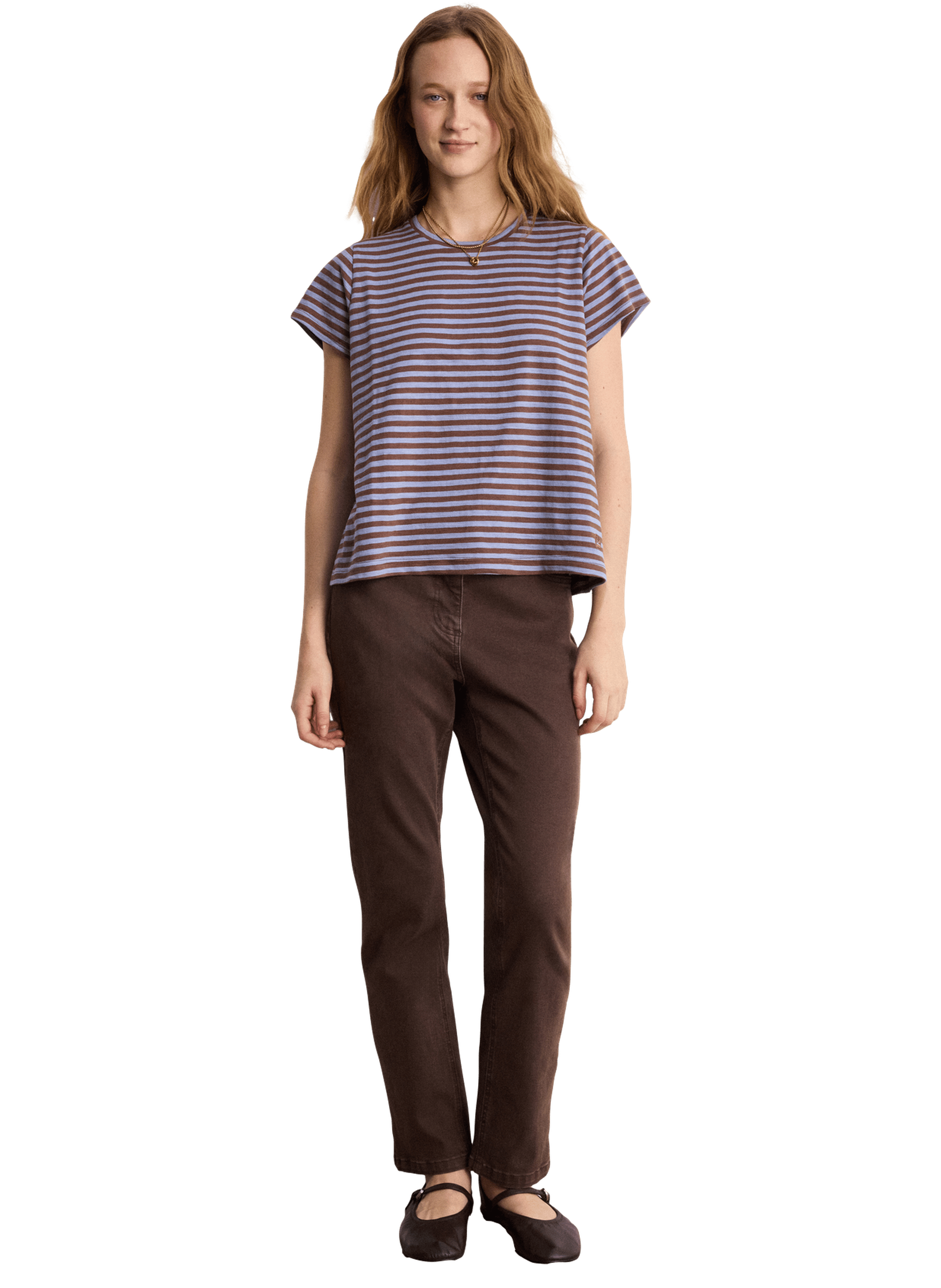 T-shirt rayé en coton - tina PABLO Bleu