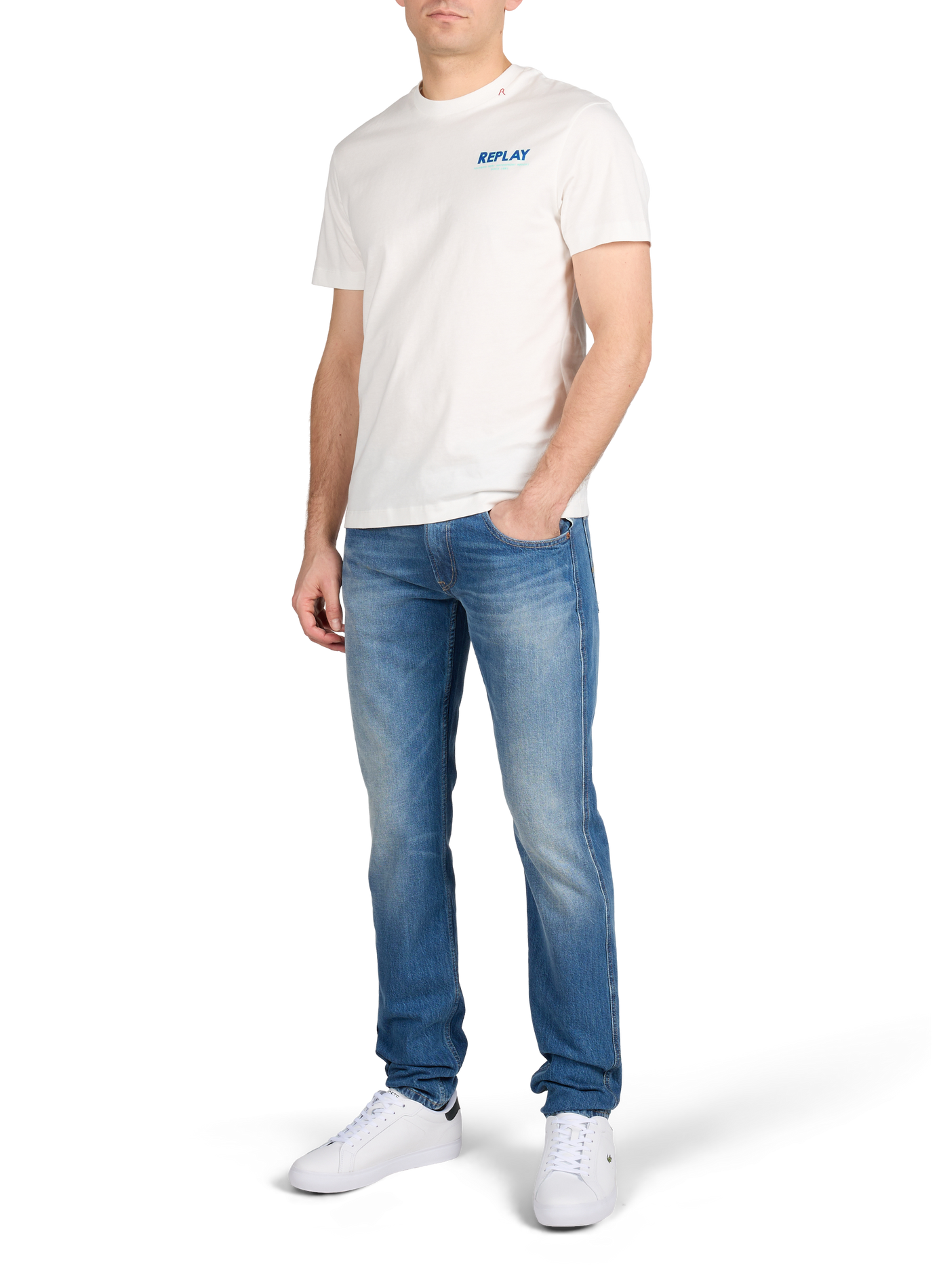 Straight cotton jeans REPLAY Blue