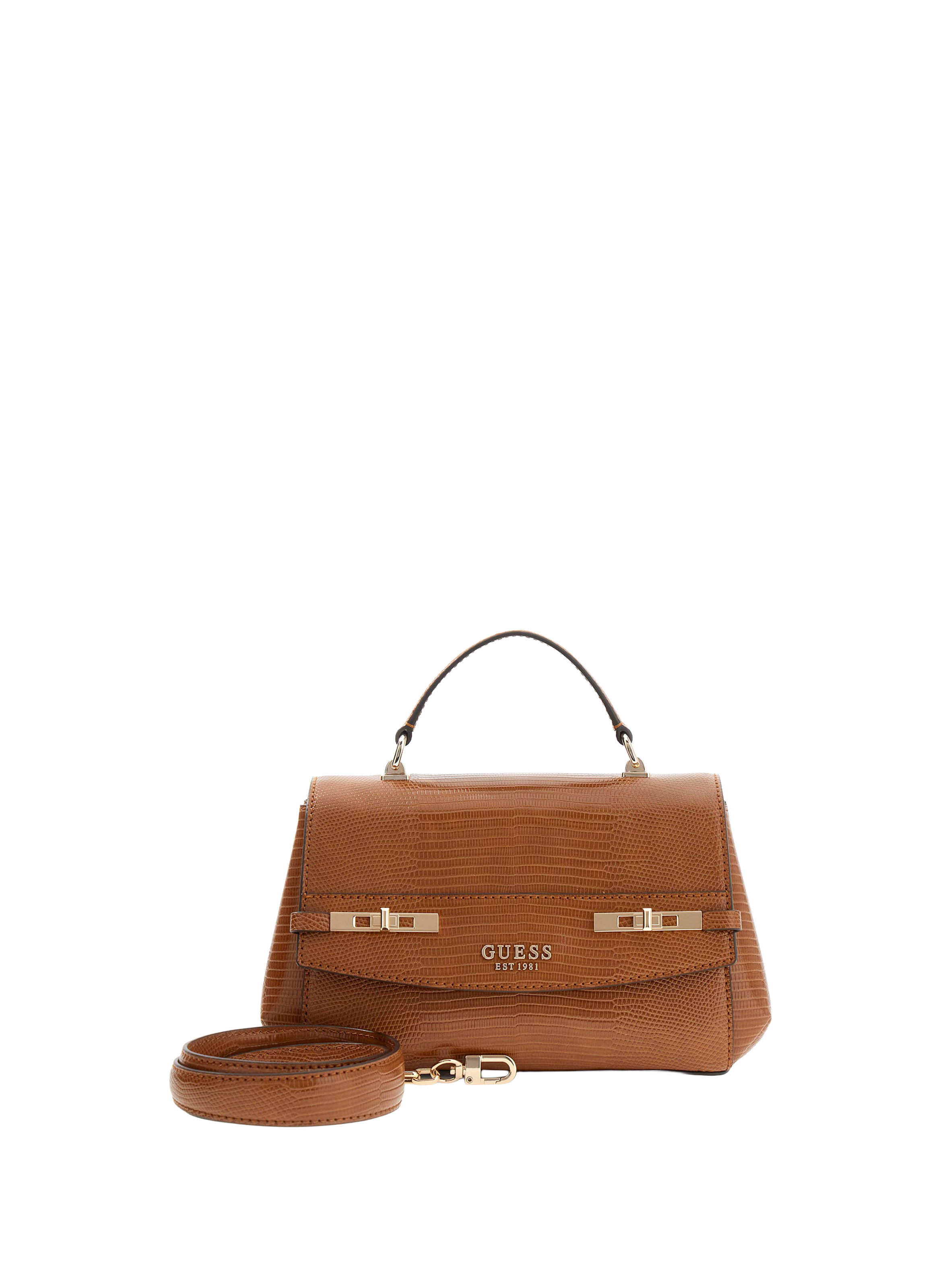 Sac à main texturé Melinda GUESS Marron