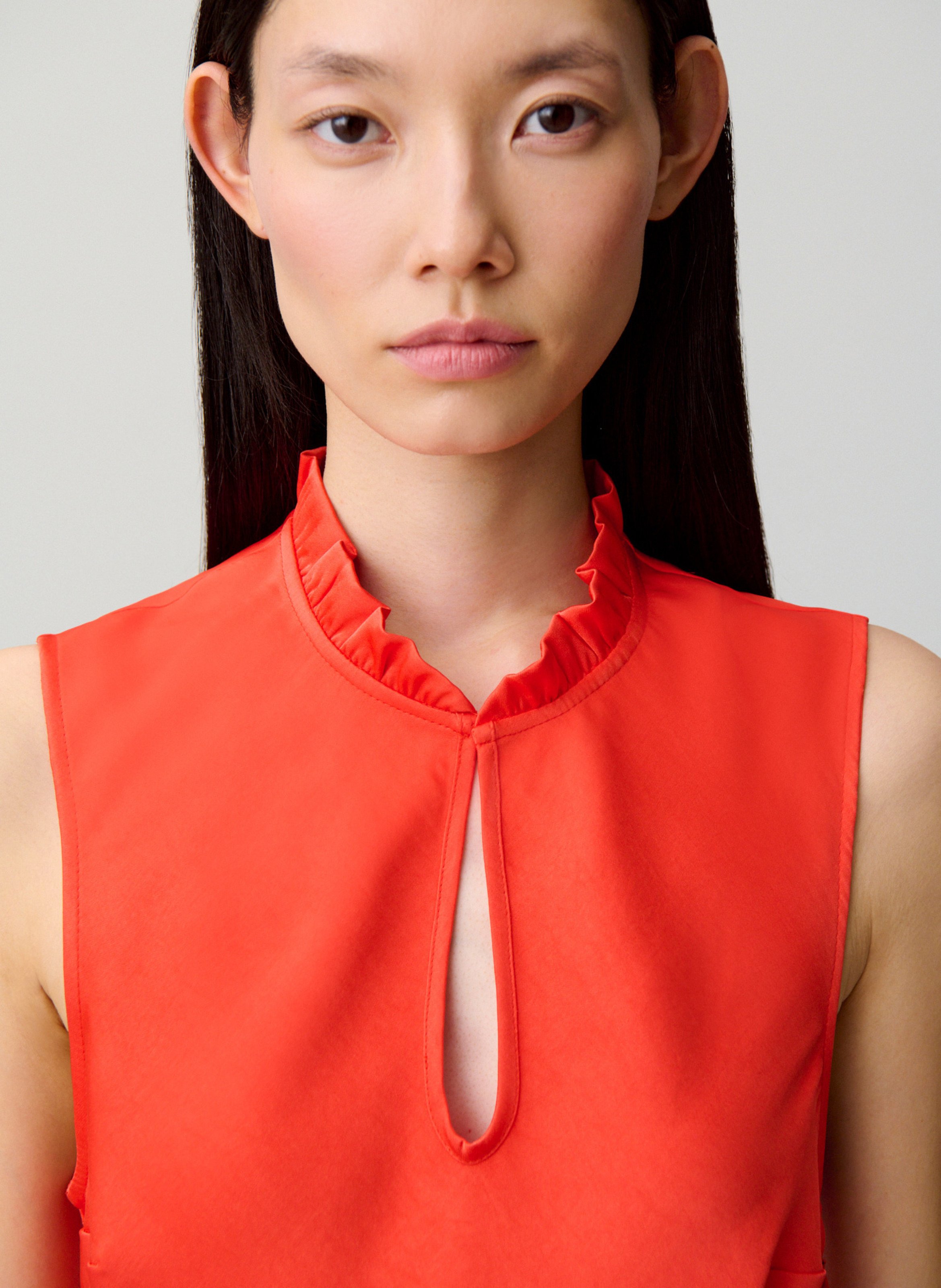 Robe midi évasée fluide CLAUDIE PIERLOT Orange