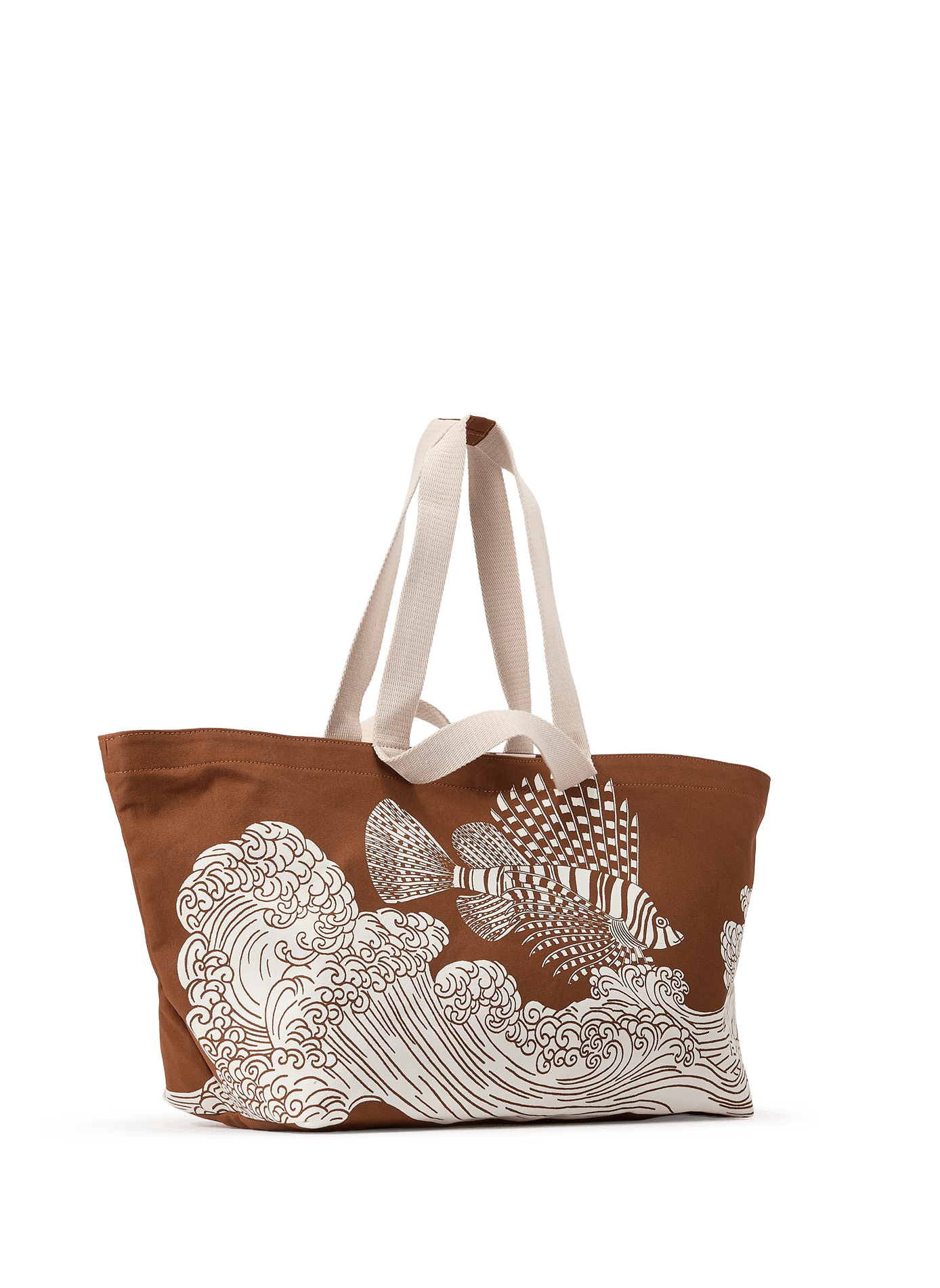 Cotton beach bag INOUITOOSH Brown