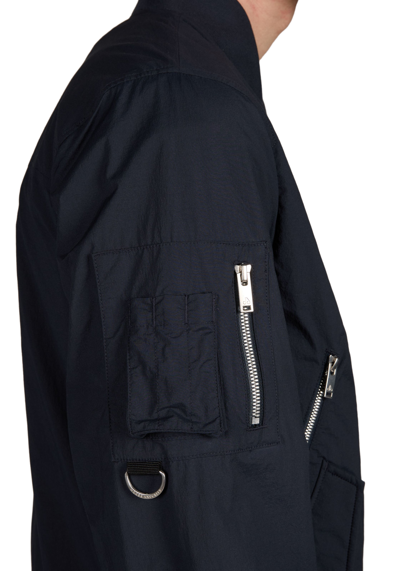 Courville straight bomber jacket in blended cotton MOOSE KNUCKLES Blue