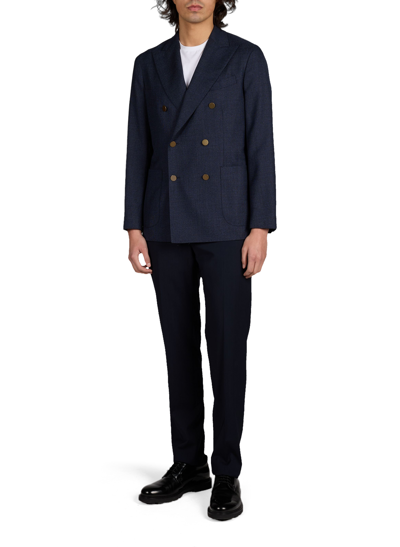 Blazer tweed en laine vierge BOGLIOLI Blue