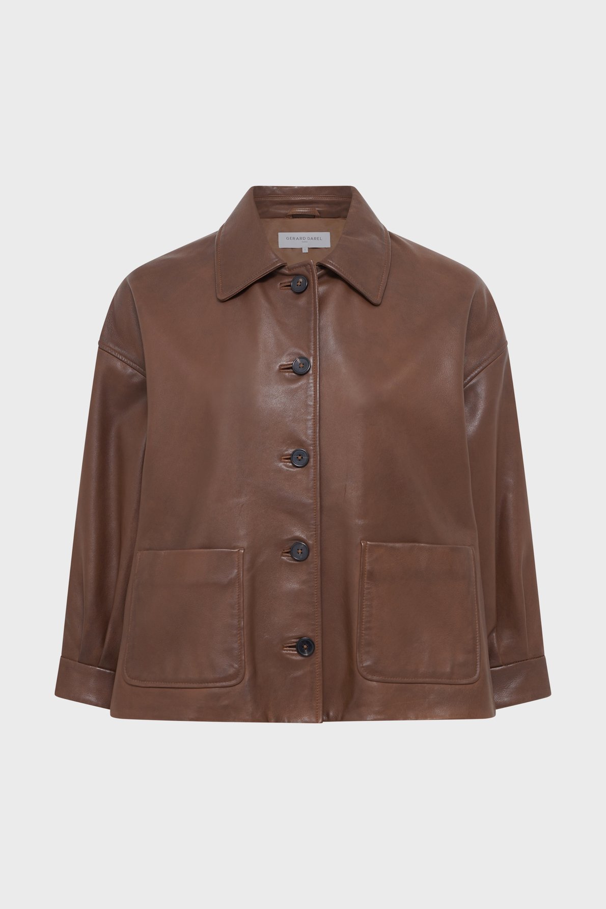 Veste en cuir vieilli - tinae GERARD DAREL Marron