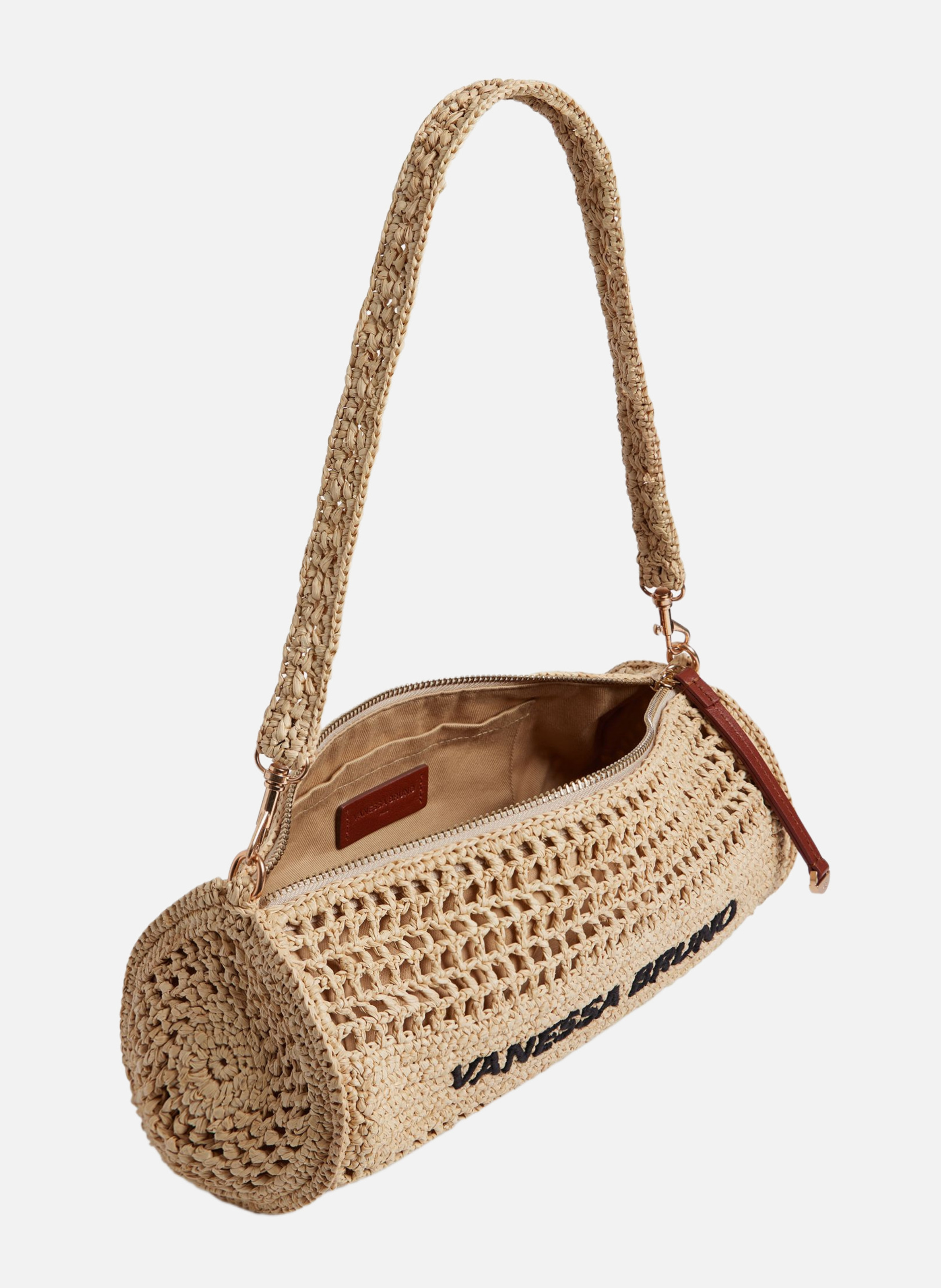 Sac bowling en raphia VANESSA BRUNO Beige