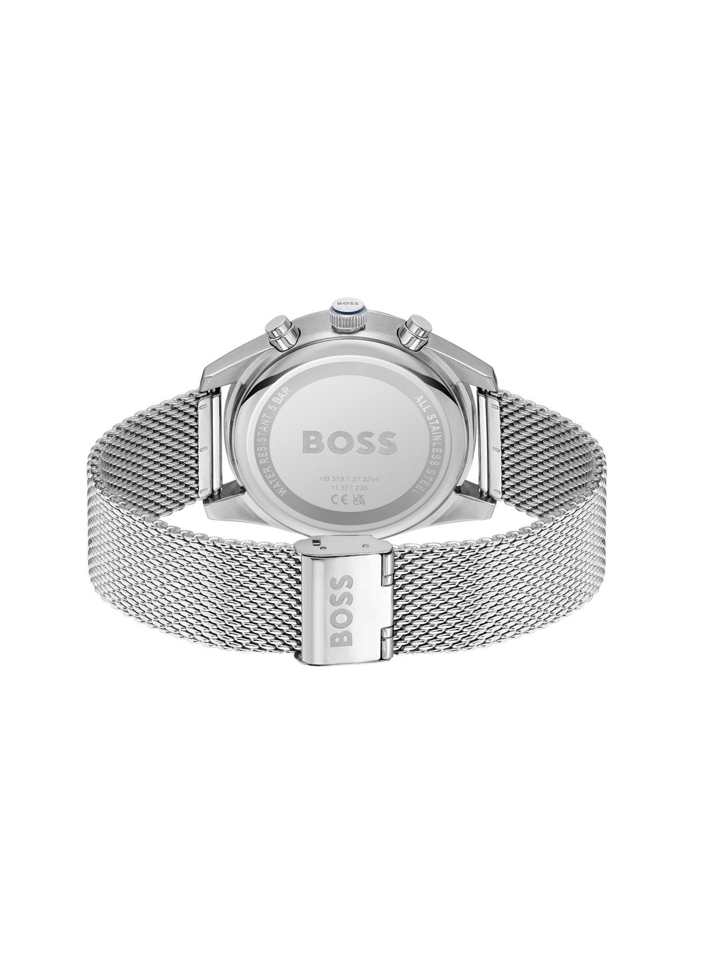 Montre quartz Skytraveller en acier inoxydable BOSS MONTRES Bleu