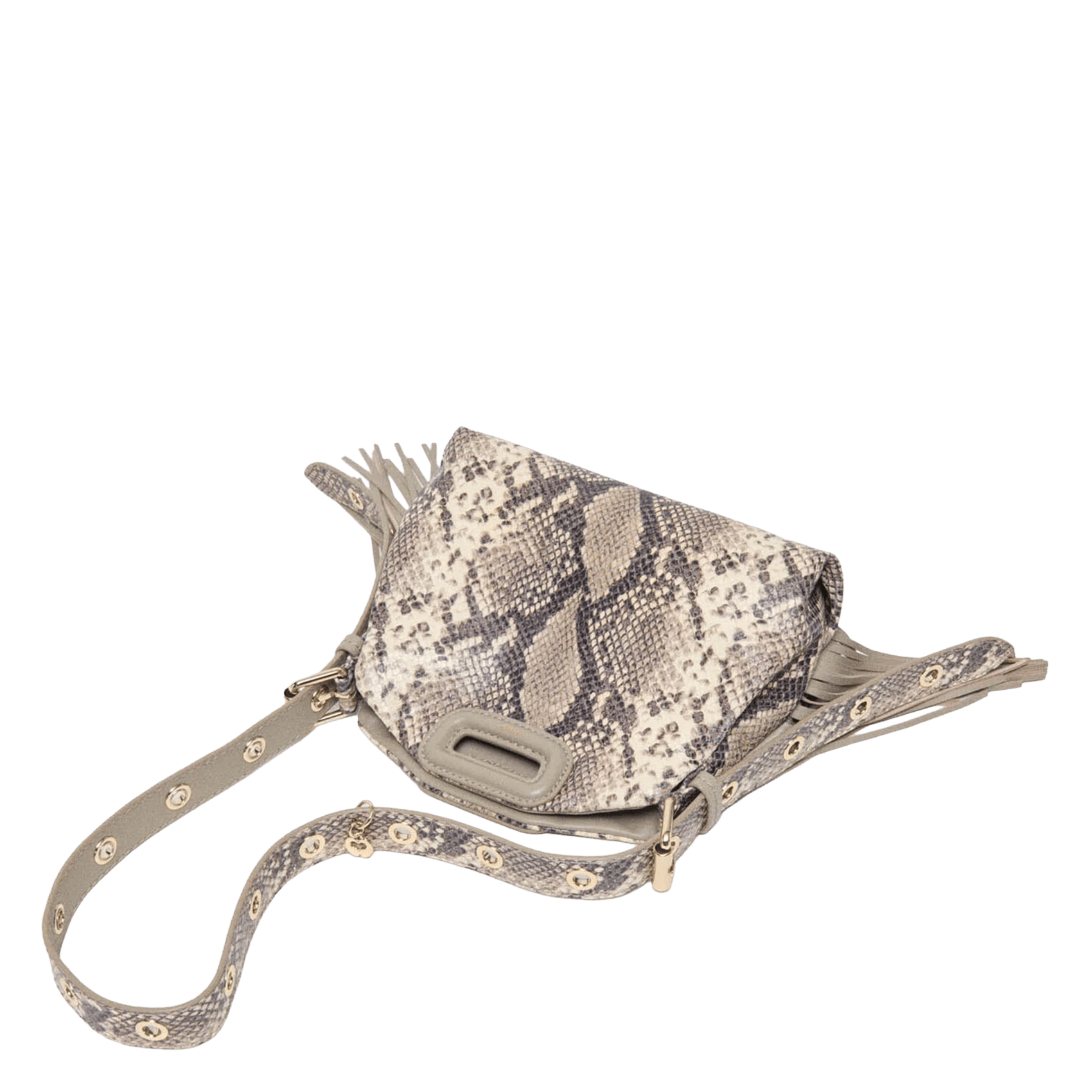 Sac bandoulière python en cuir miss m mini MAJE Multicolore