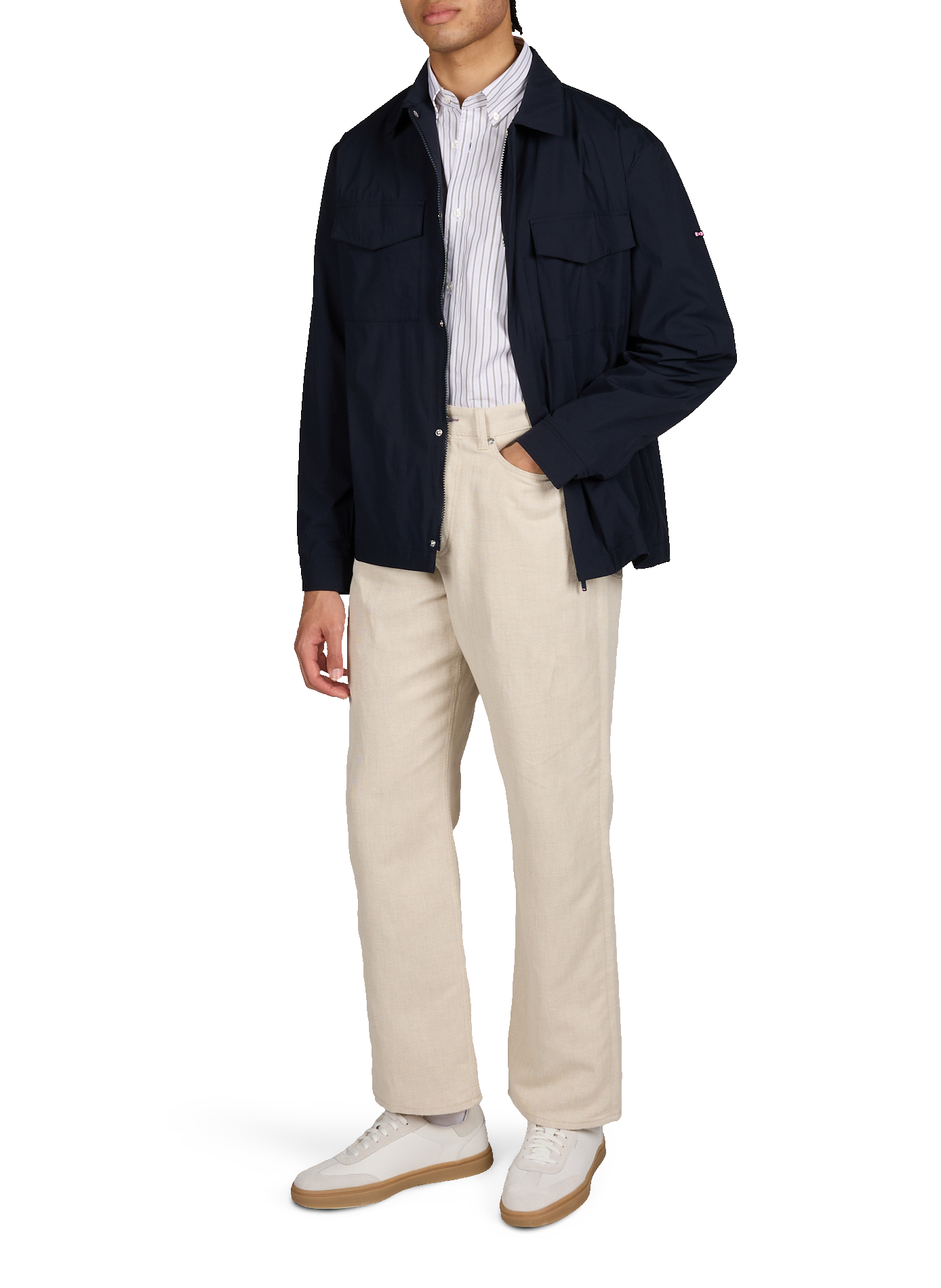 Blouson uni col classique EDEN PARK Bleu