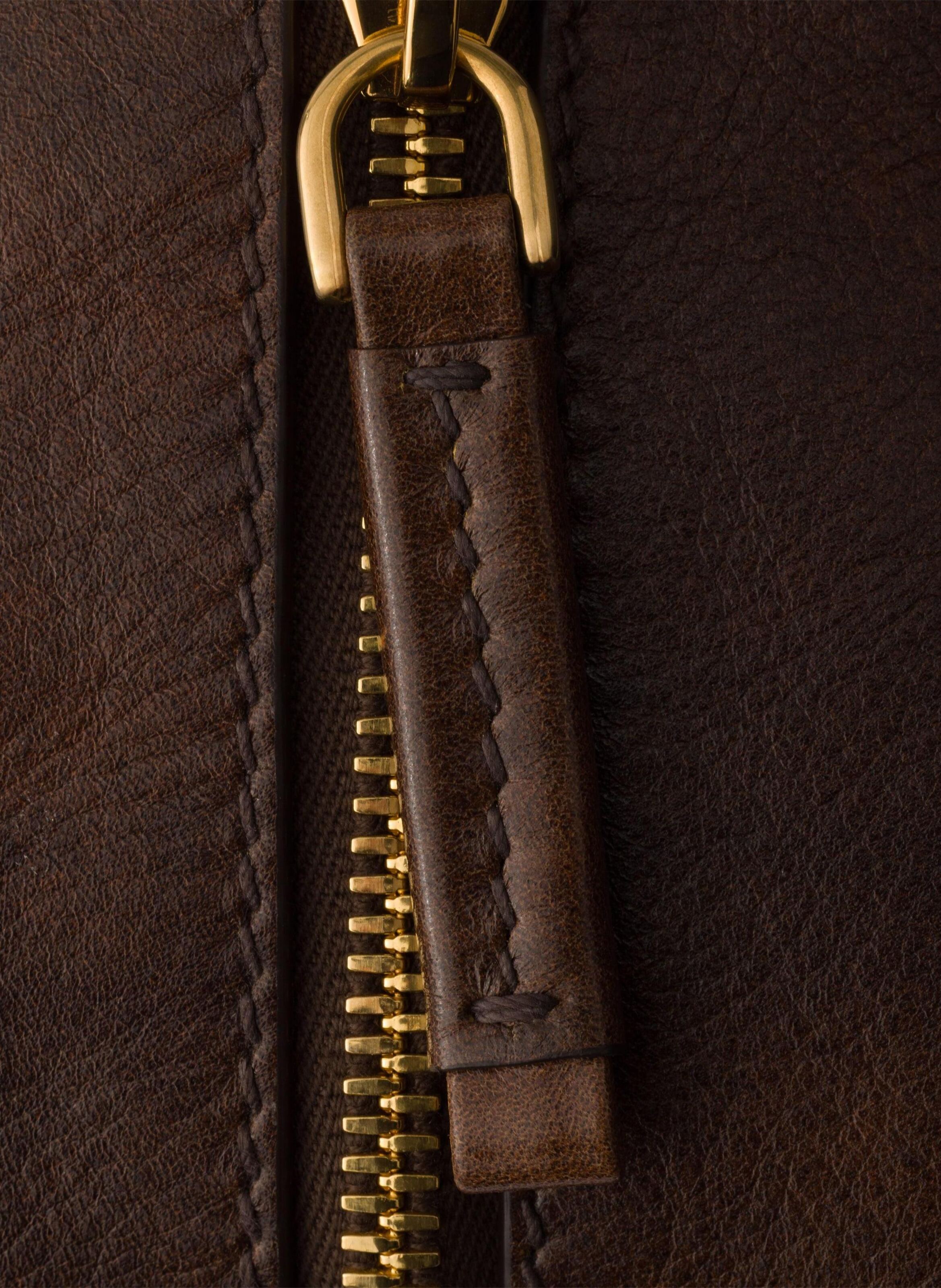 Mini sac à poignée supérieure en cuir vieilli prad PRADA Marron