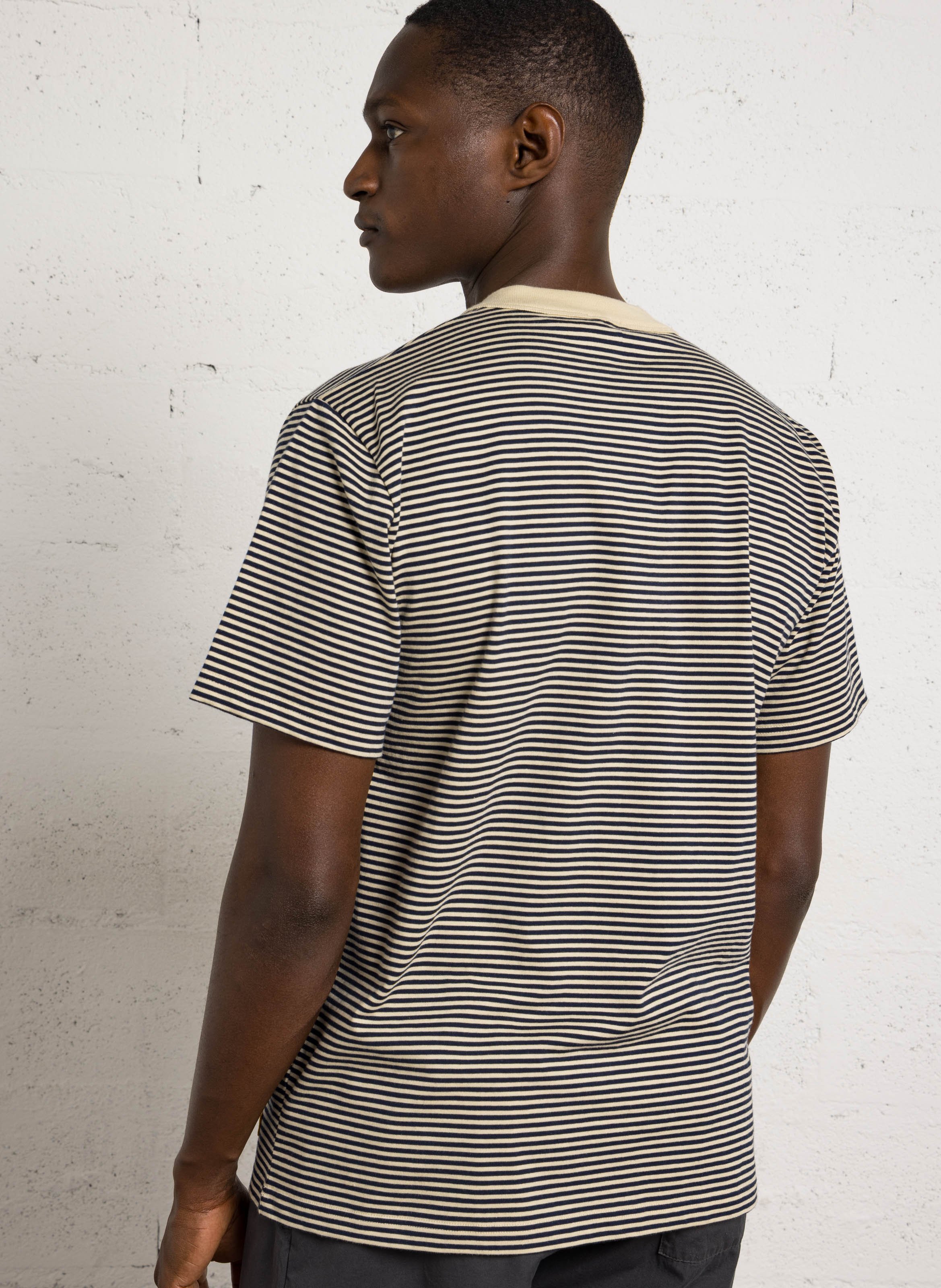 Straight round-neck striped heritage cotton t-shirt ARMOR-LUX Beige