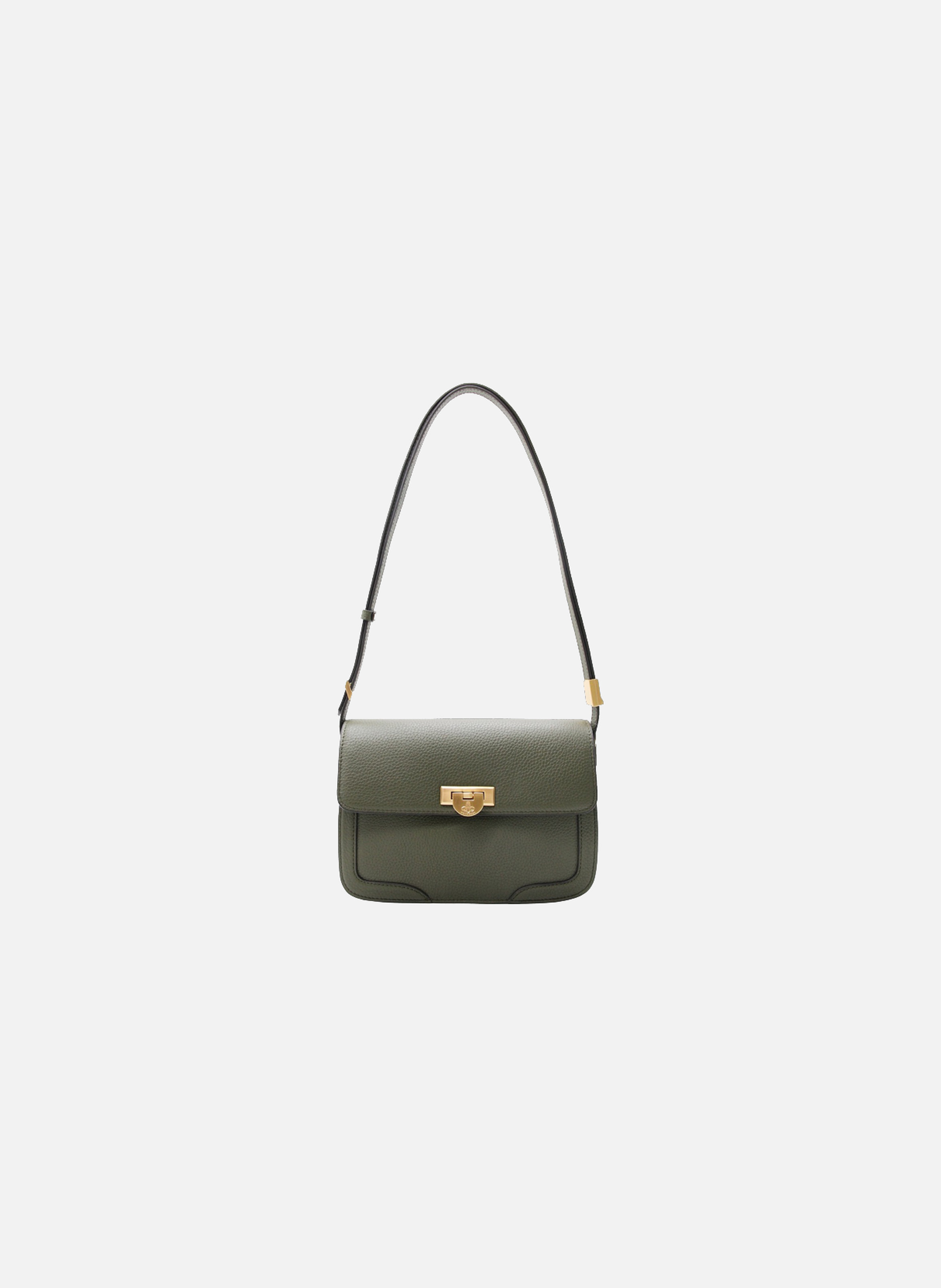 Auteuil | sac porté travers gm en cuir de vachette  Kaki