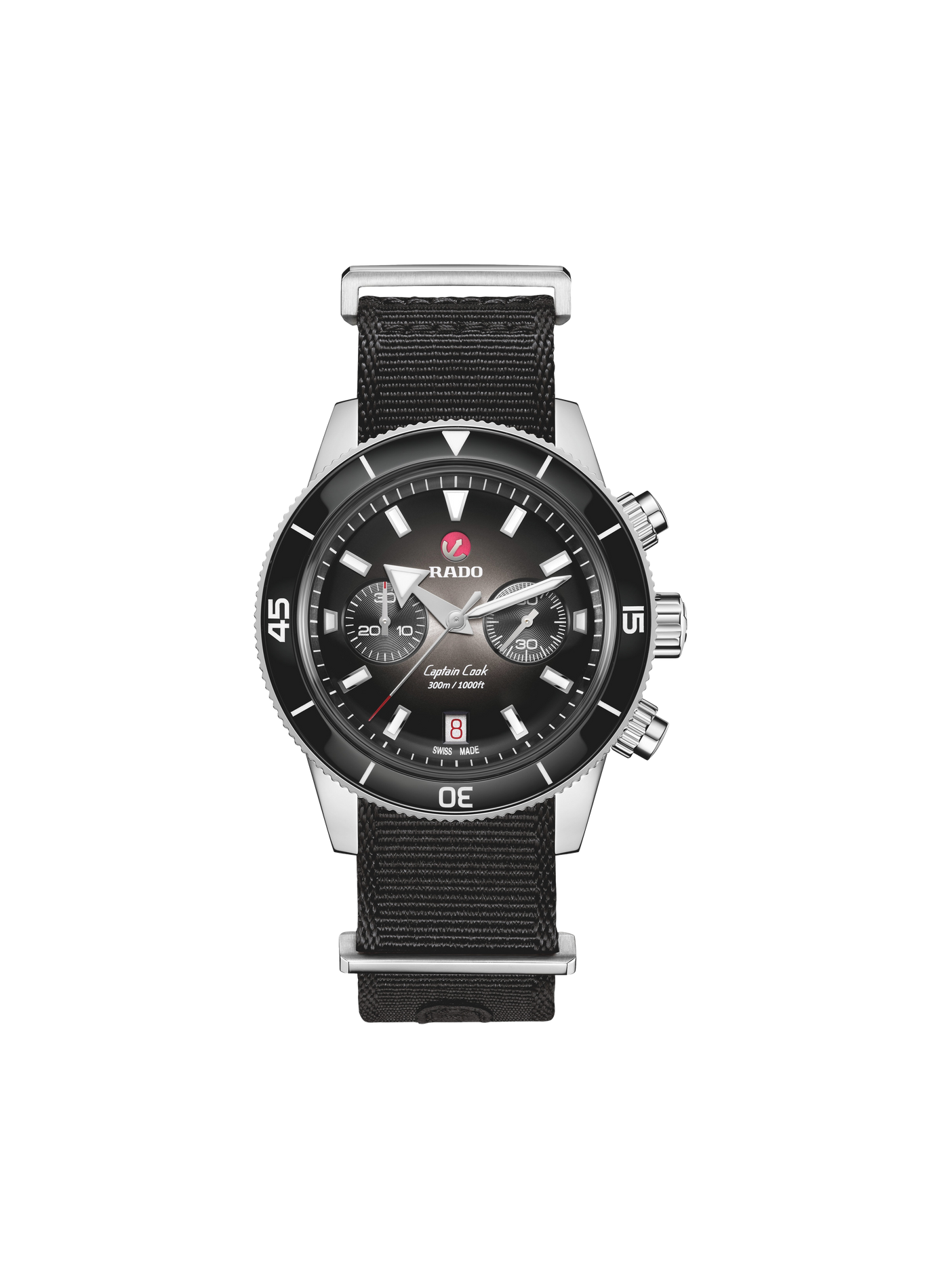 Montre automatique Captain Cook en acier inoxydable RADO Noir