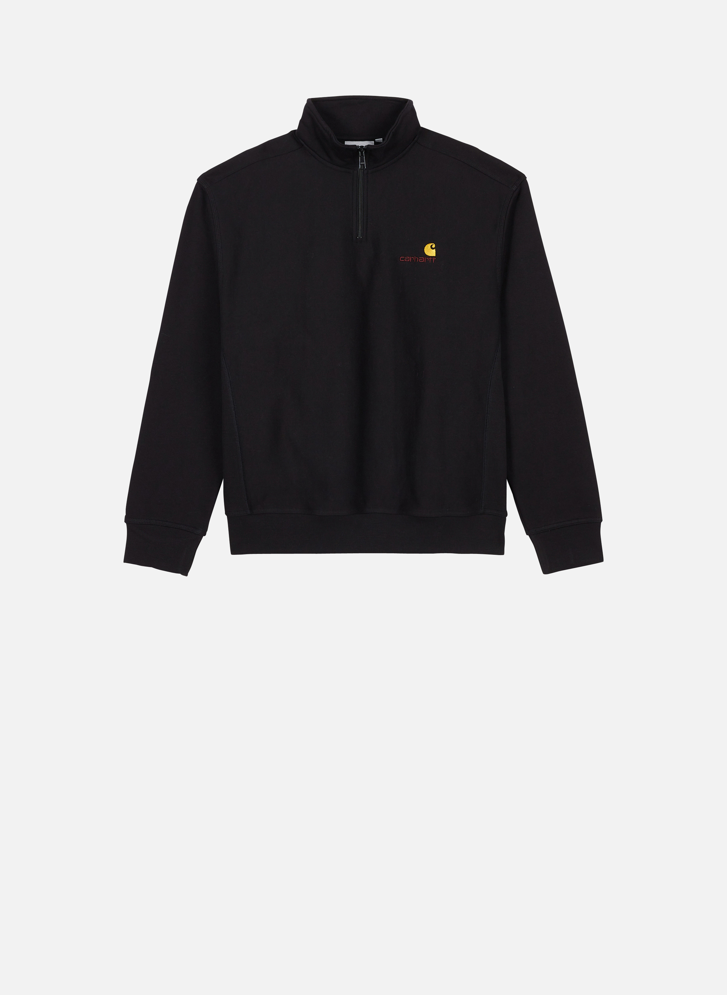 Sweat zippé half zip american script CARHARTT WIP Noir