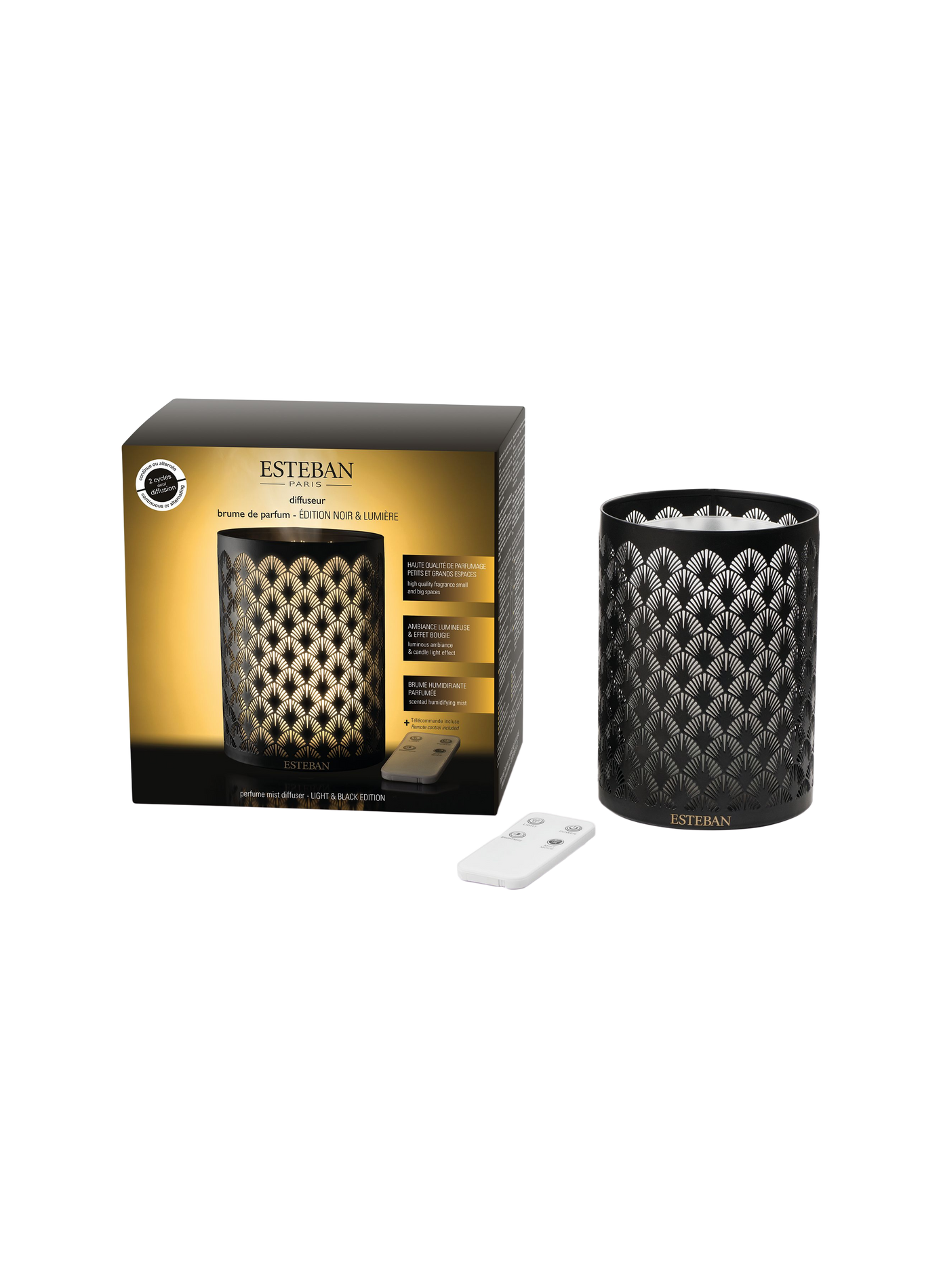 Diffuseur brume de parfum Noir & Lumière ESTEBAN Doré