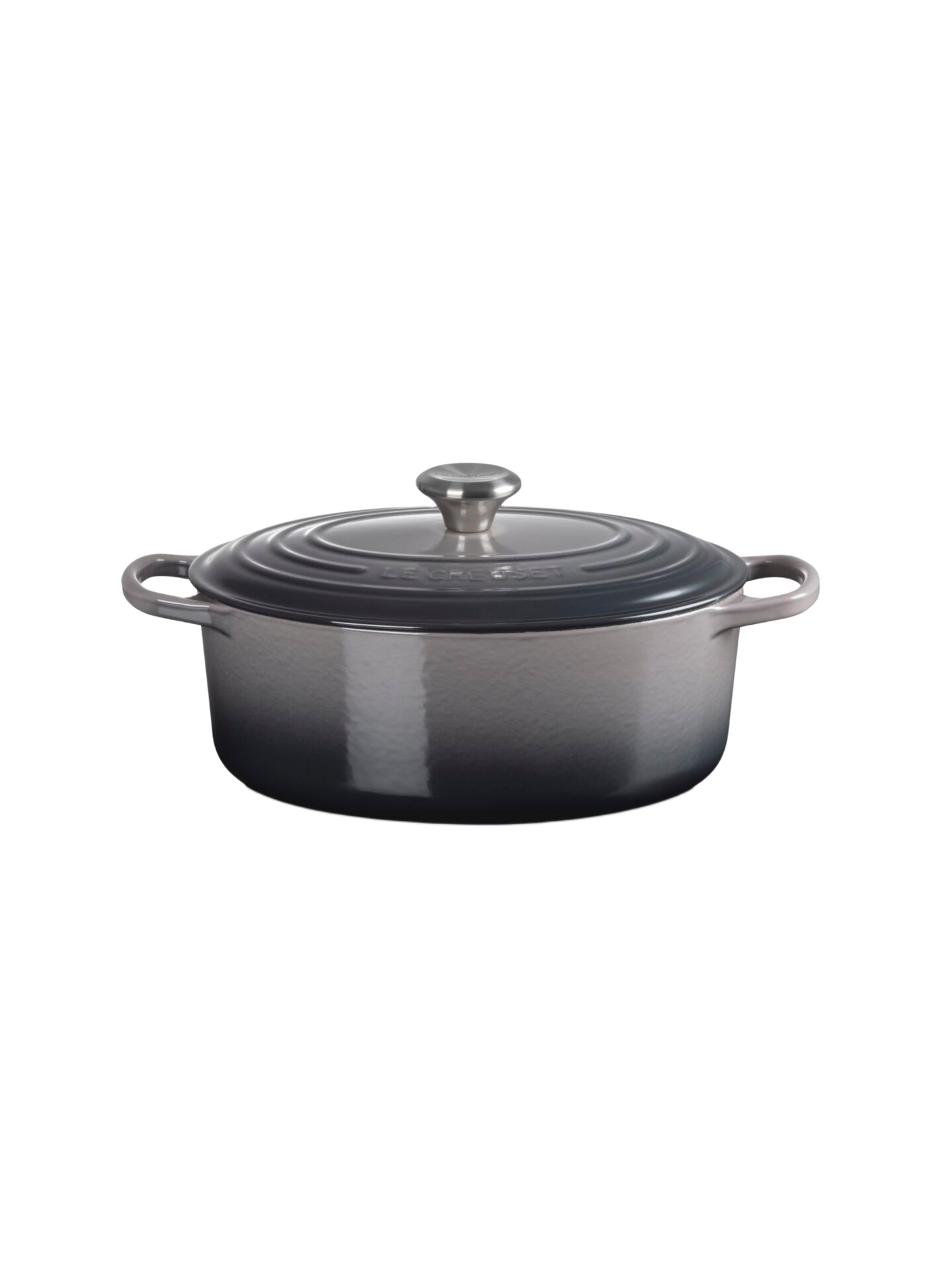 Ovale gusseiserner Schmortopf mit Emaillebeschichtung LE CREUSET Grau