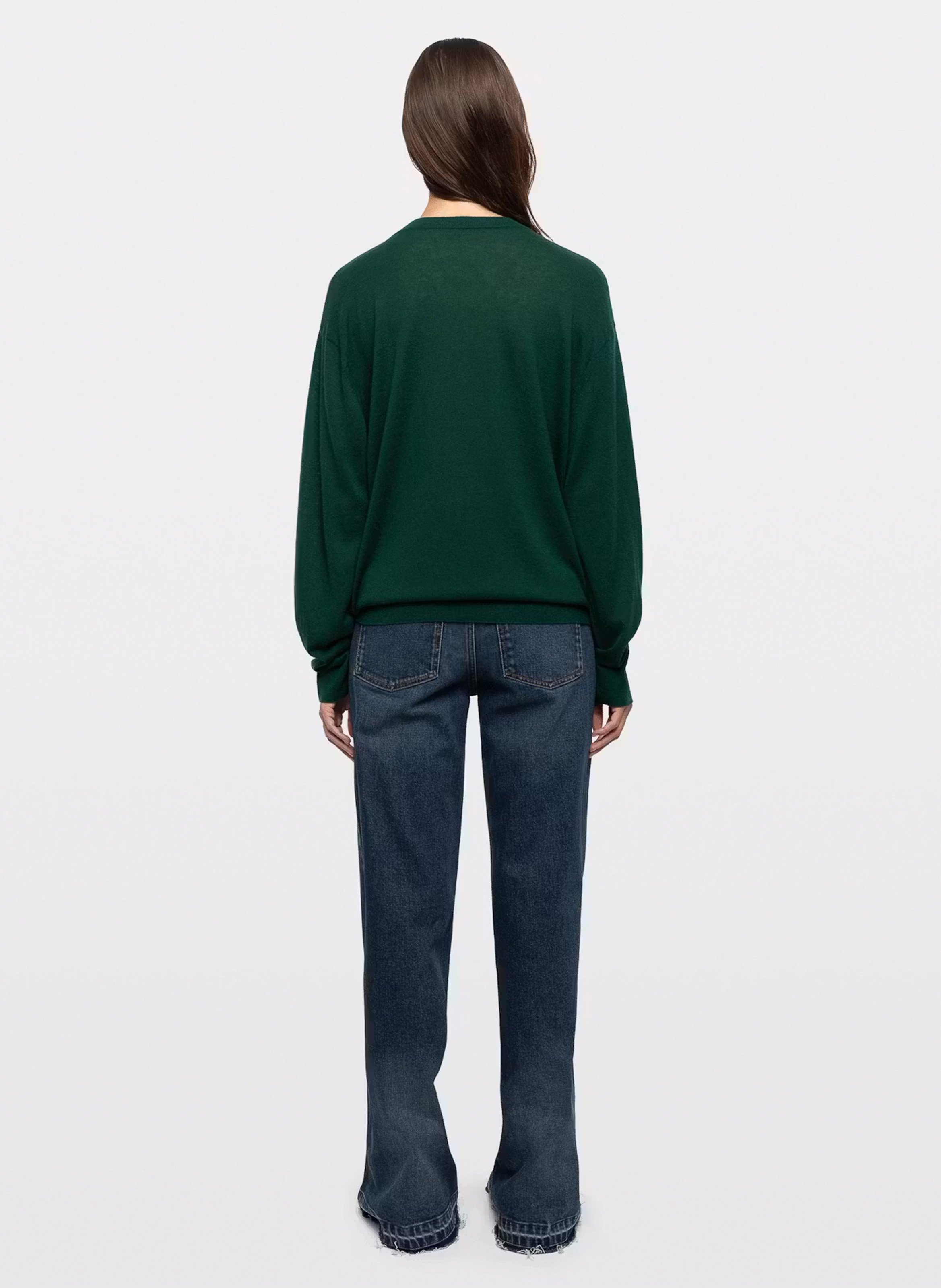 Pull droit uni en cachemire swyna ZADIG&VOLTAIRE Vert