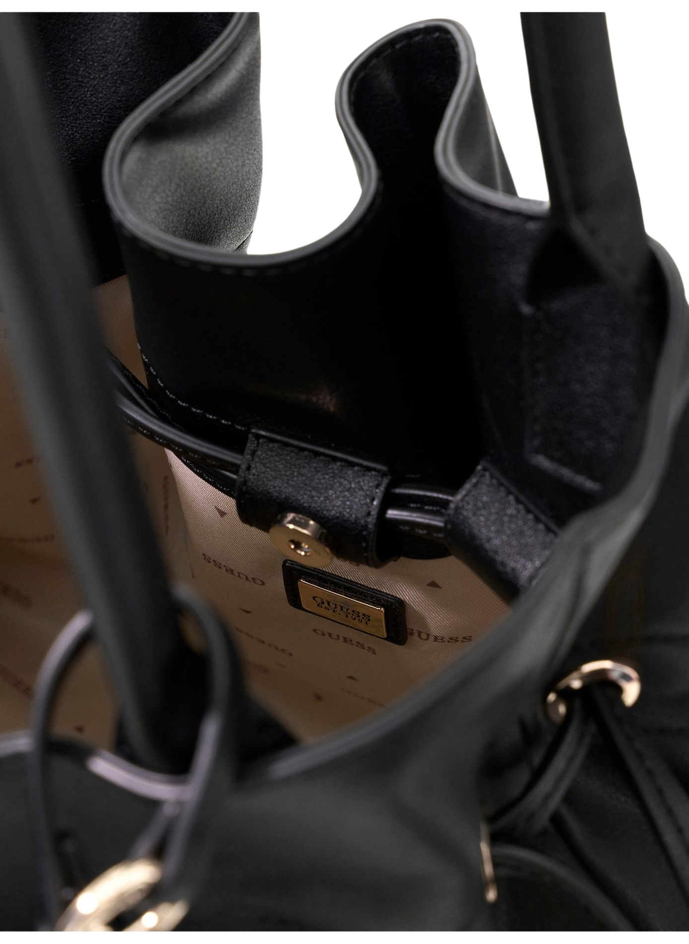 Sac Tote Karima à logo GUESS Zwart
