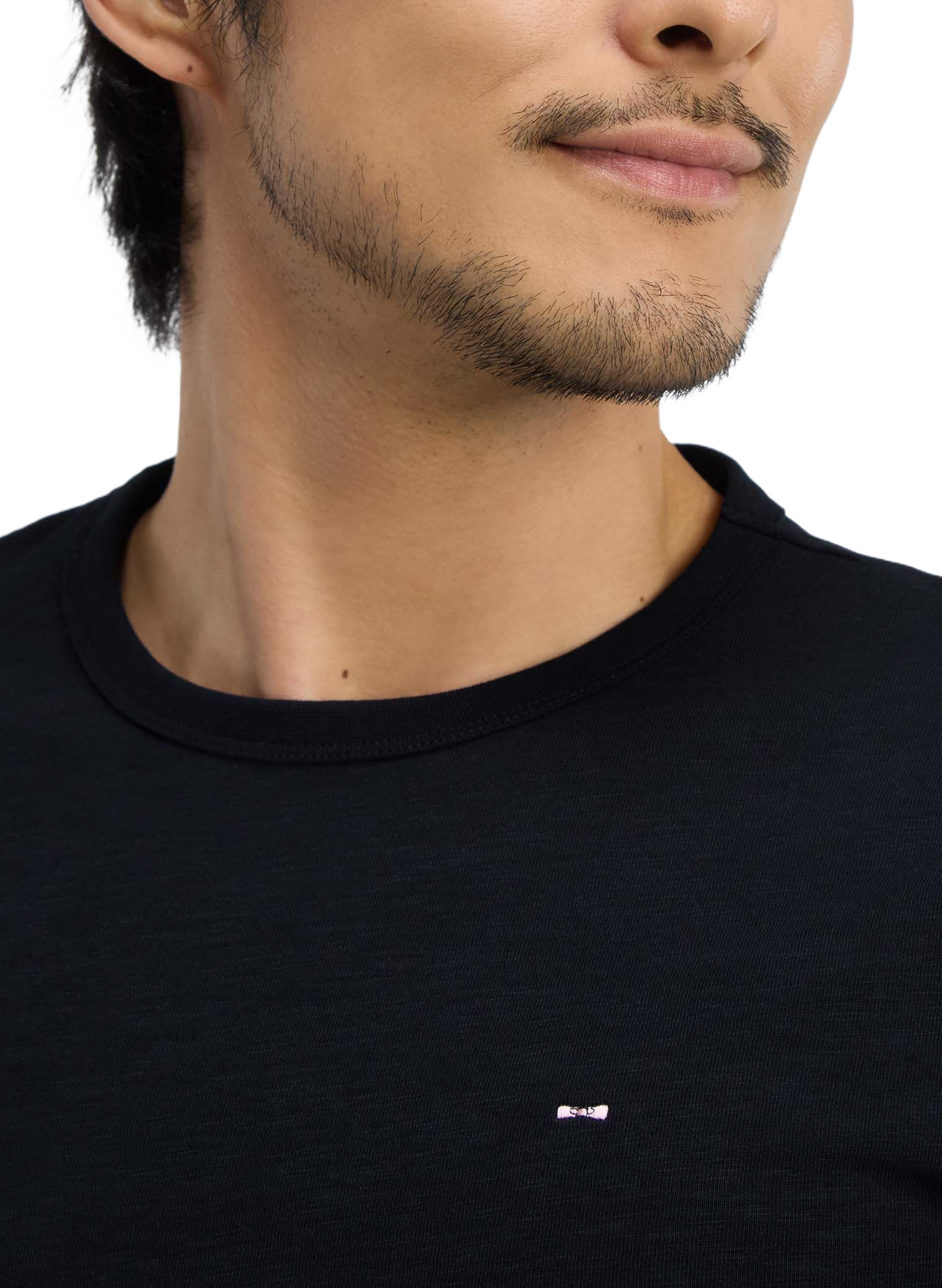Tee-shirt col rond en coton EDEN PARK Zwart