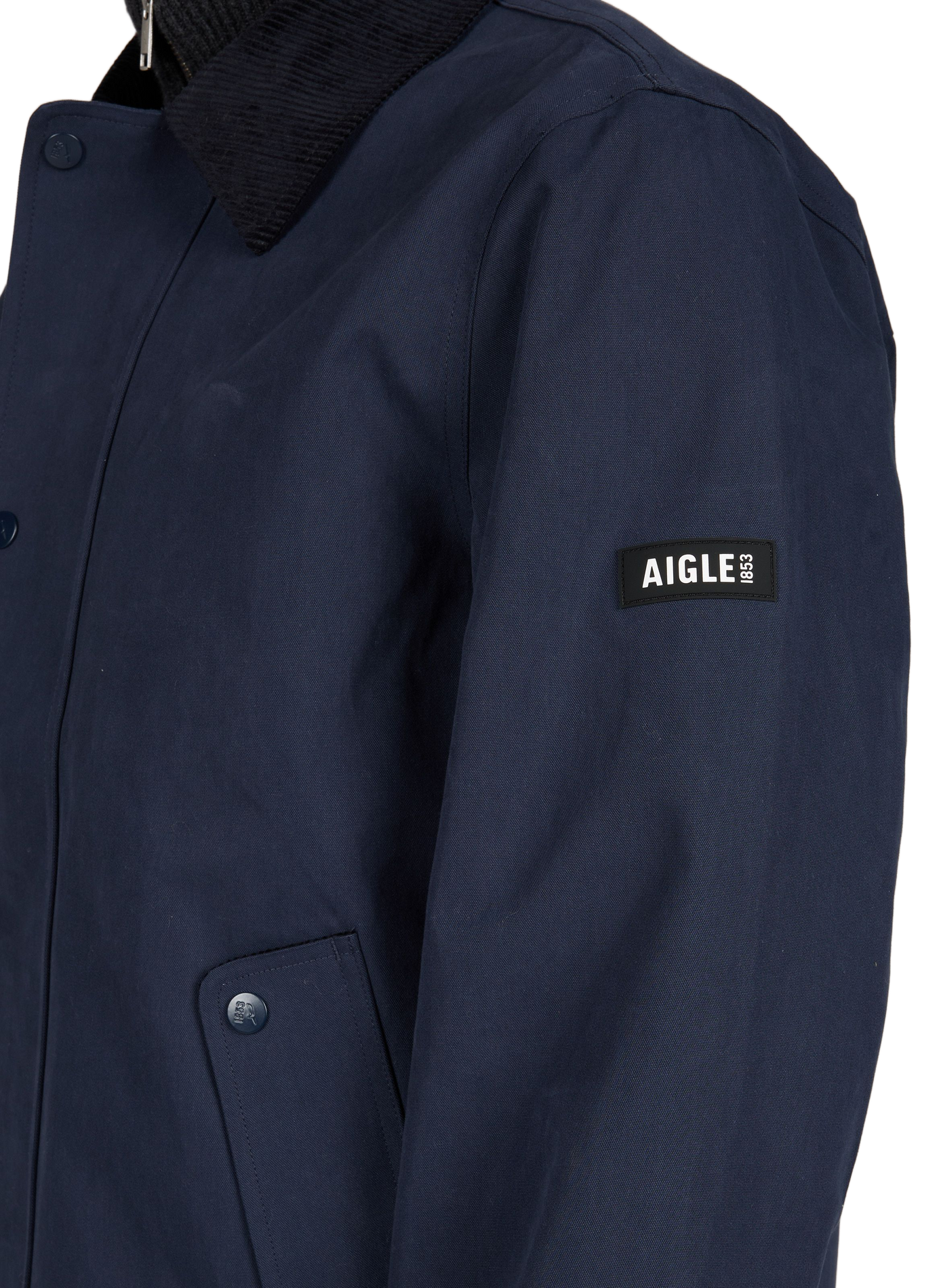 Ruime parka met klassieke kraag van katoenmix AIGLE Blauw