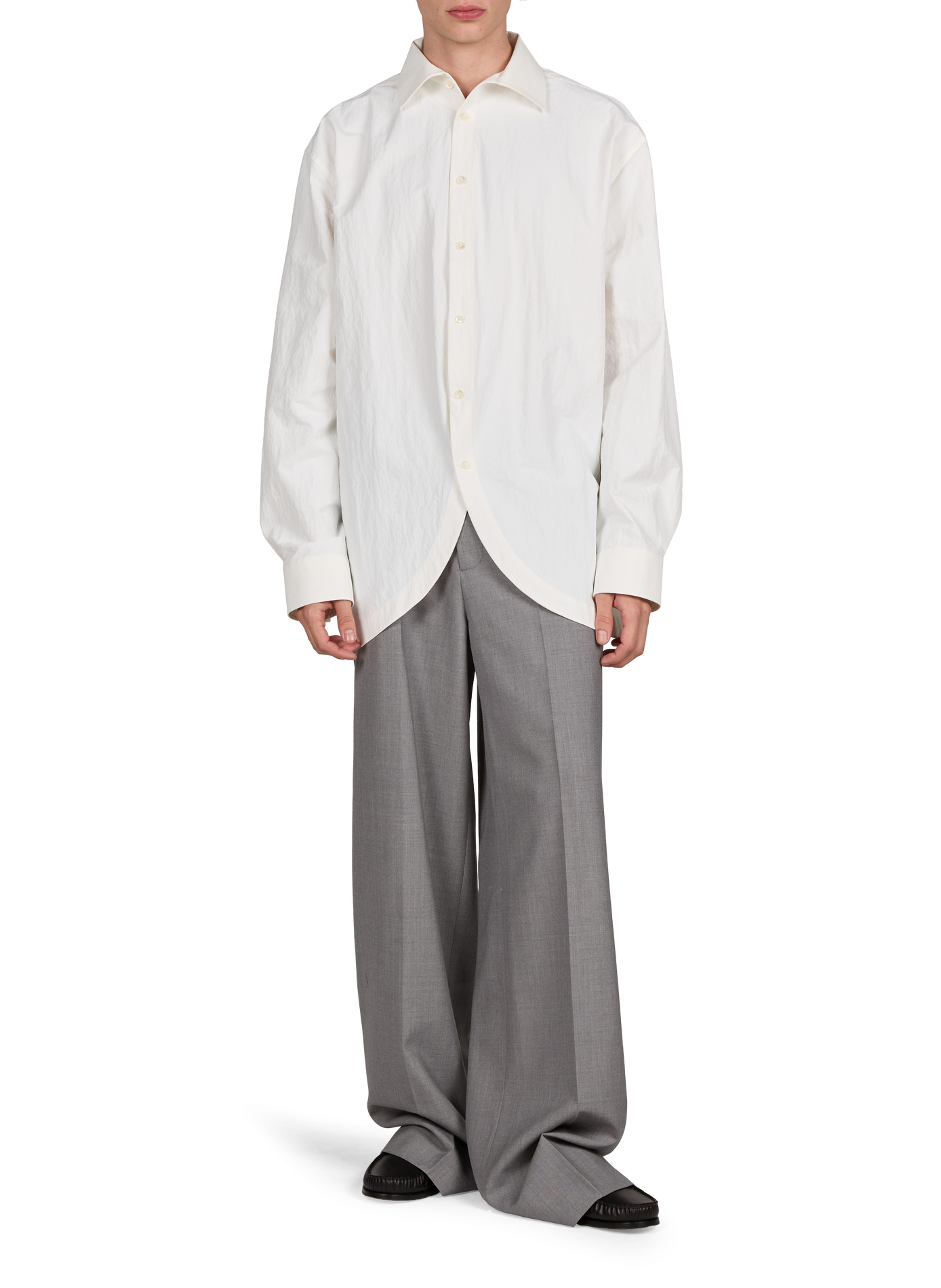 Oversized crinkled-effect shirt SEAN SUEN White