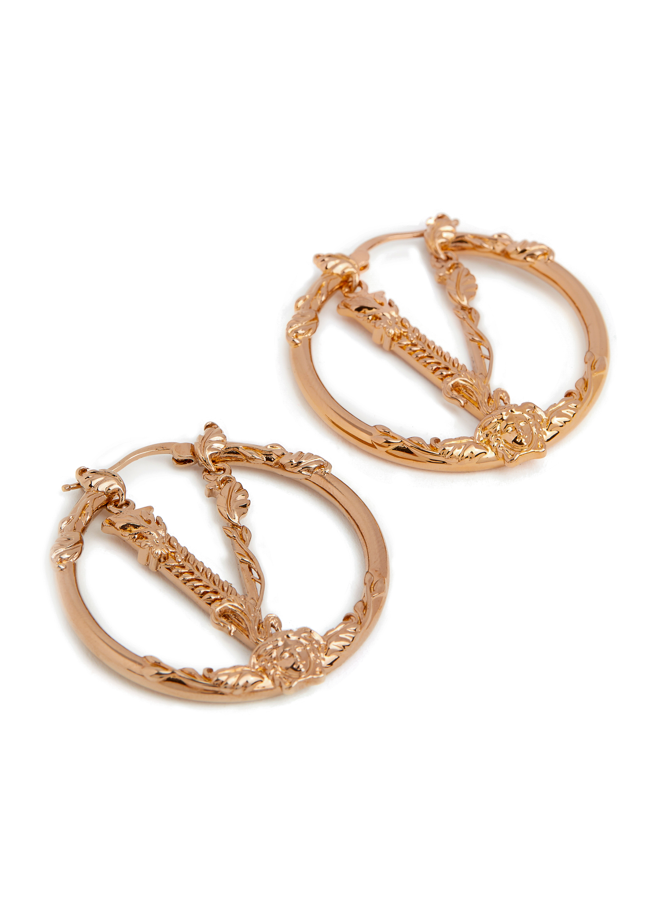 Boucles d'oreille anneaux à logo