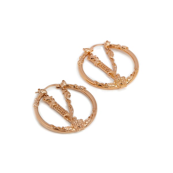 Boucles d'oreille anneaux à logo