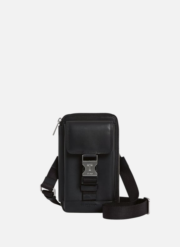 Etui téléphone maurice en cuir lisse Noir by LE TANNEUR LE TANNEUR Etui téléphone maurice en cuir lisse Noir