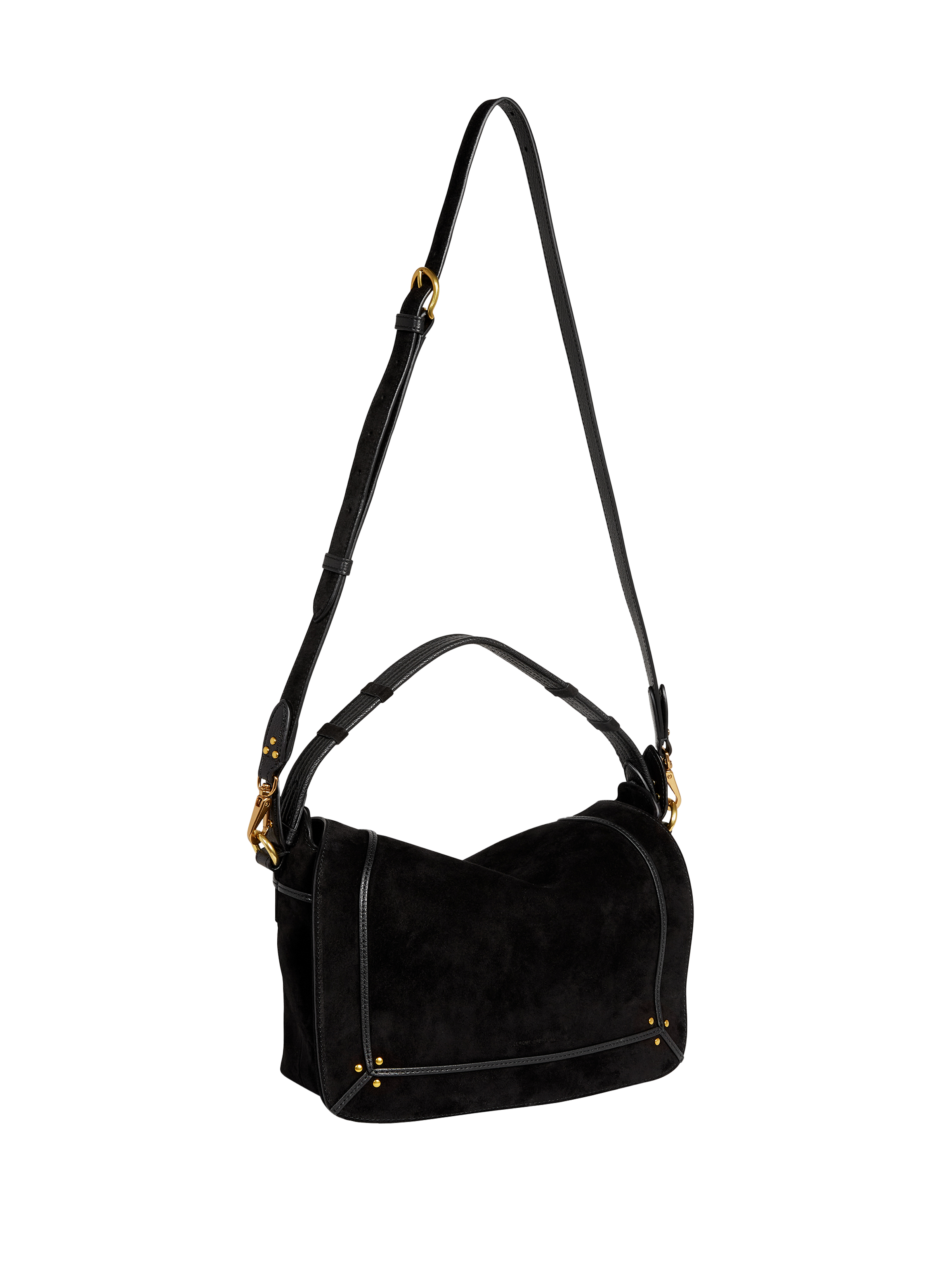 Sac à bandoulière Pepito M en croûte de cuir Noir