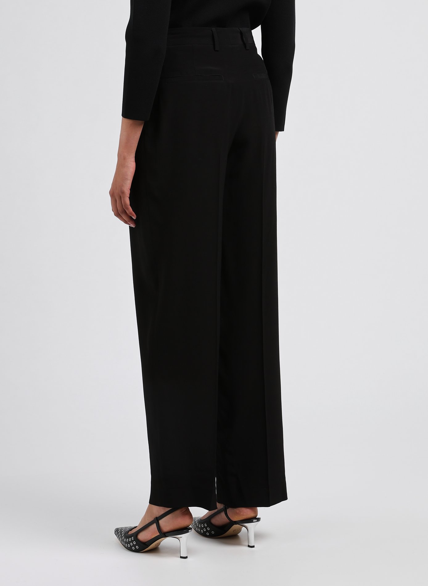 Flowing straight-leg trousers TOTEME Black