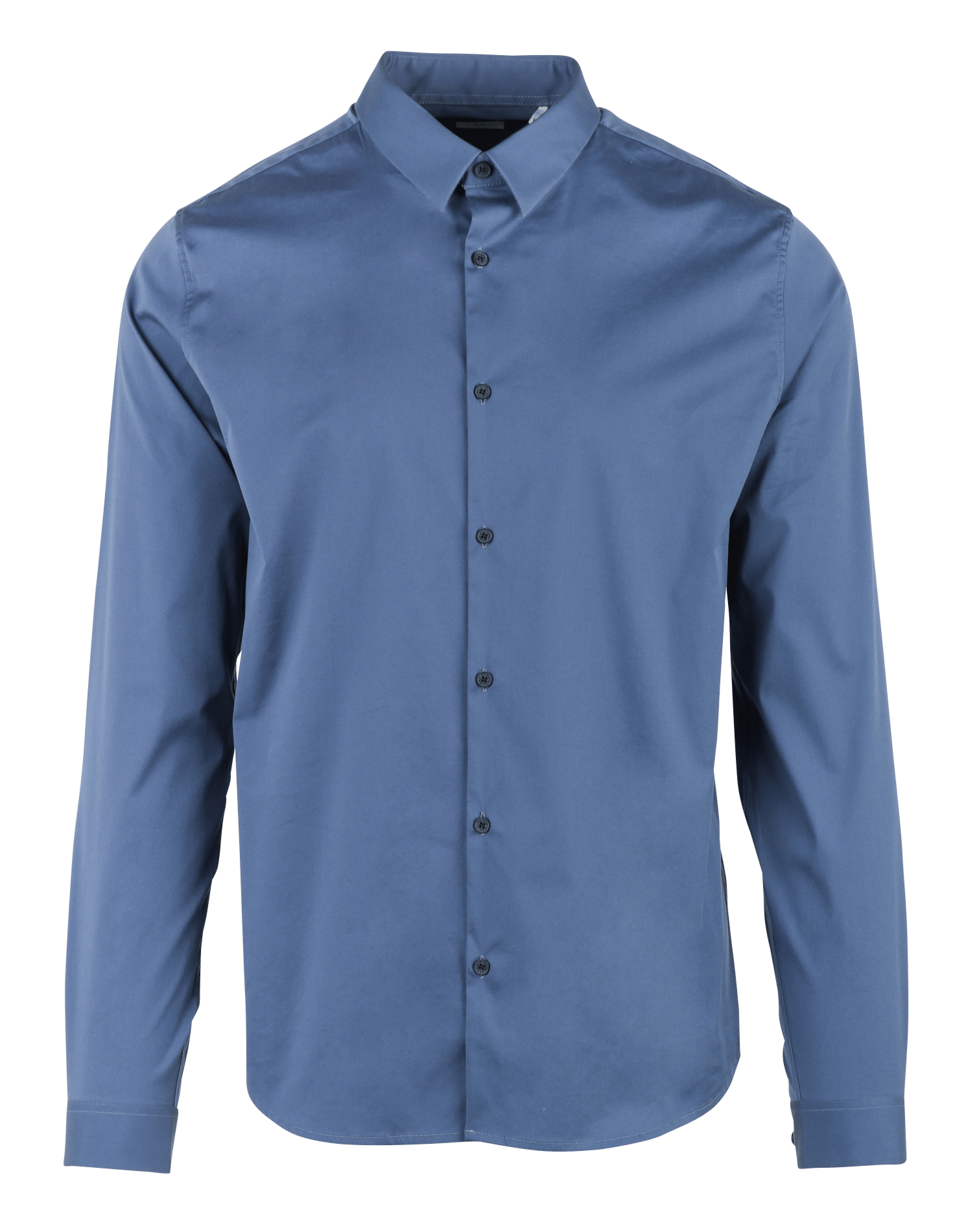 Chemise slim col classique en coton IKKS Bleu