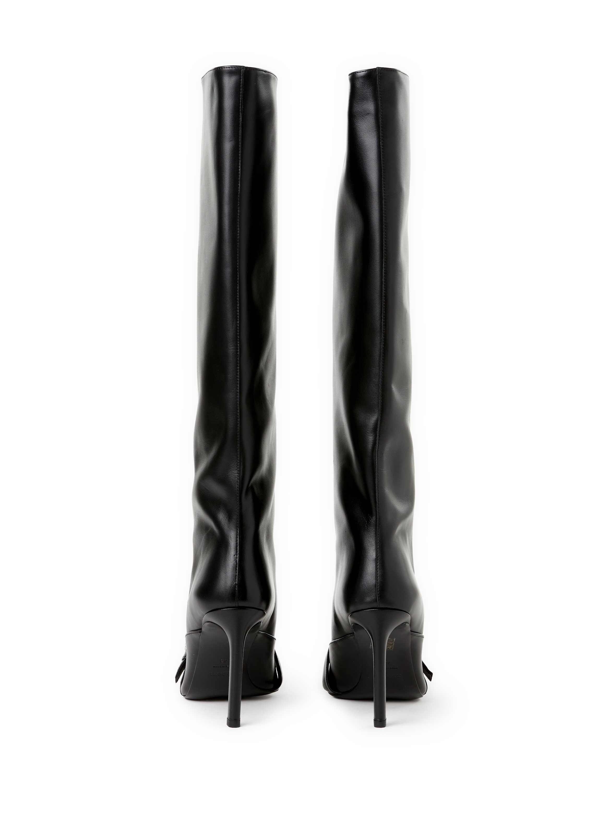 High heel stiletto leather boots COPERNI Black