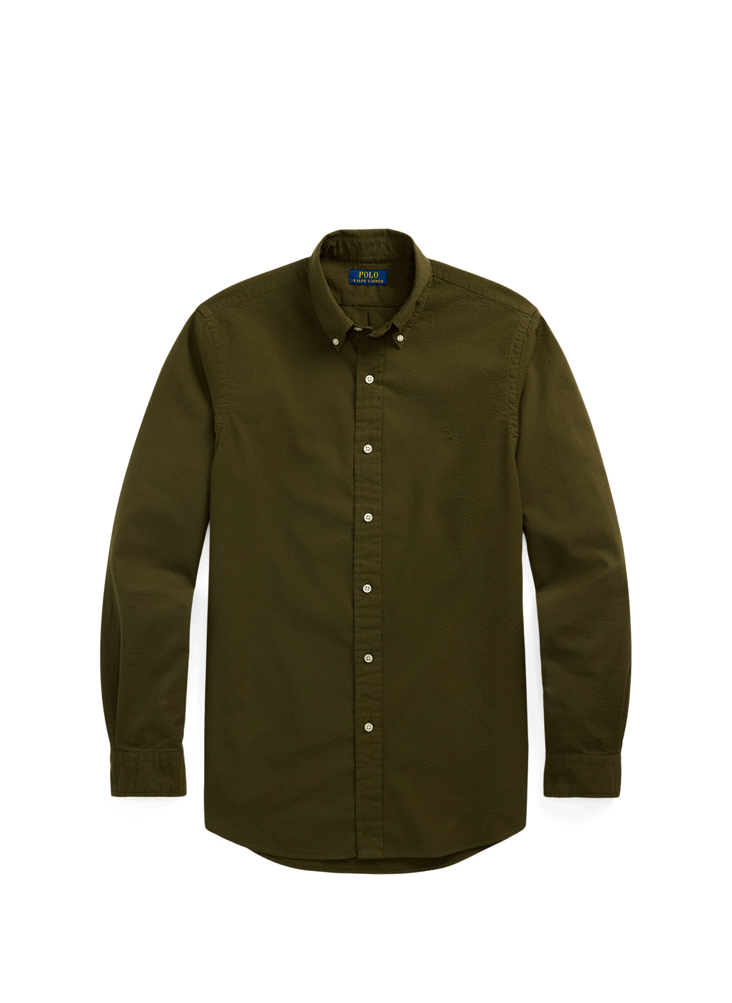 Seersucker cotton shirt POLO RALPH LAUREN Green