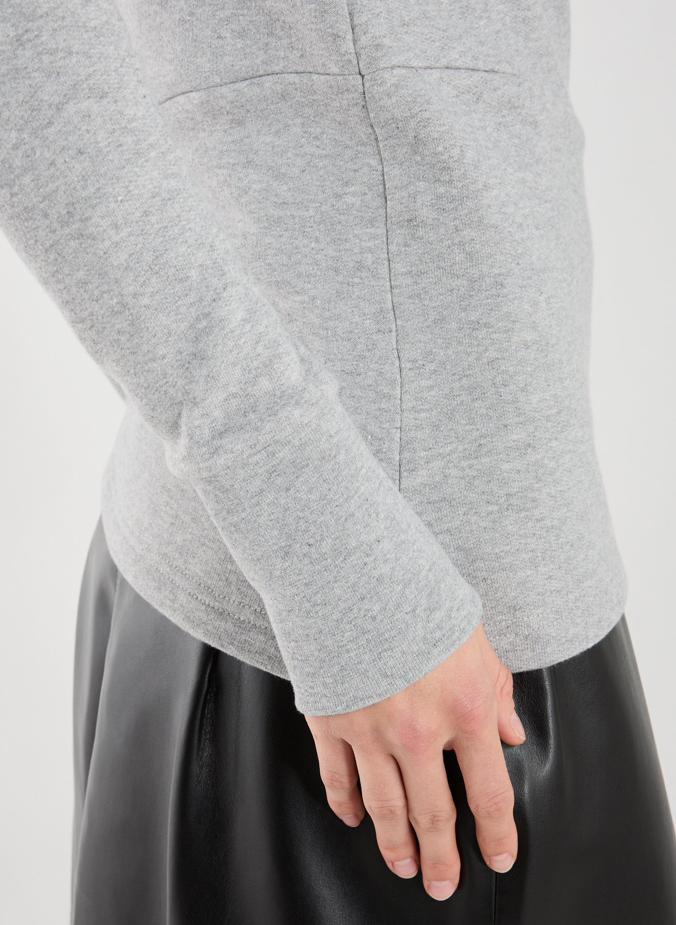 Sweat asymétrique en coton A.W.A.K.E. MODE Gris
