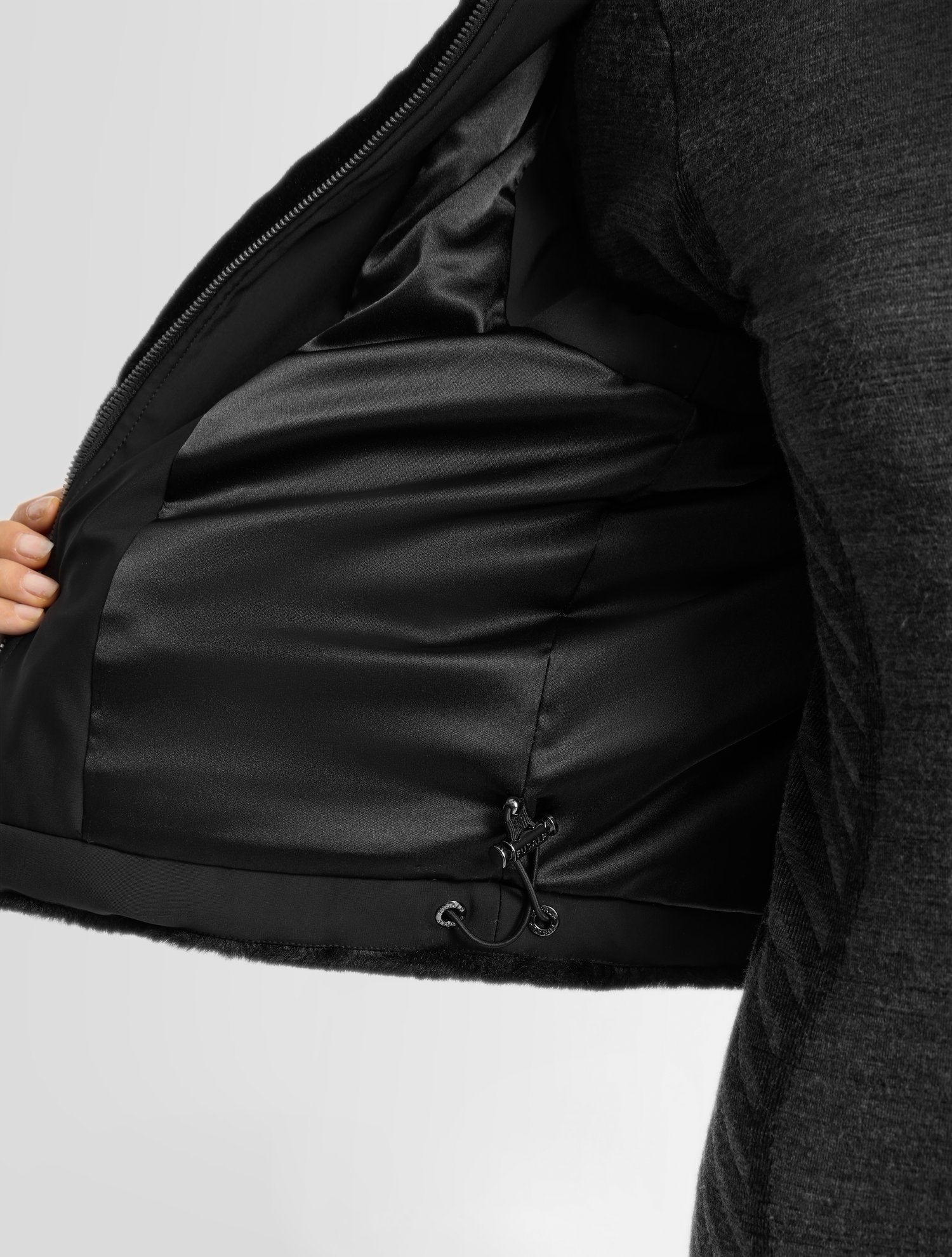 Veste sans manches piagina col tailleur coupe regular FUSALP Noir