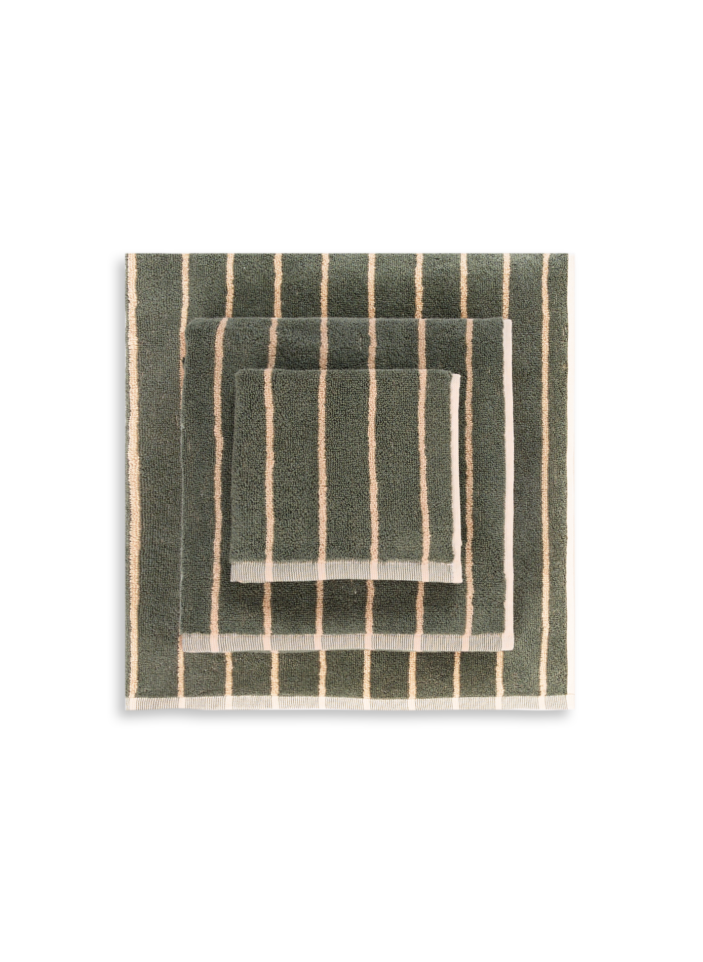 Serviette de douche AU PRINTEMPS PARIS Kaki