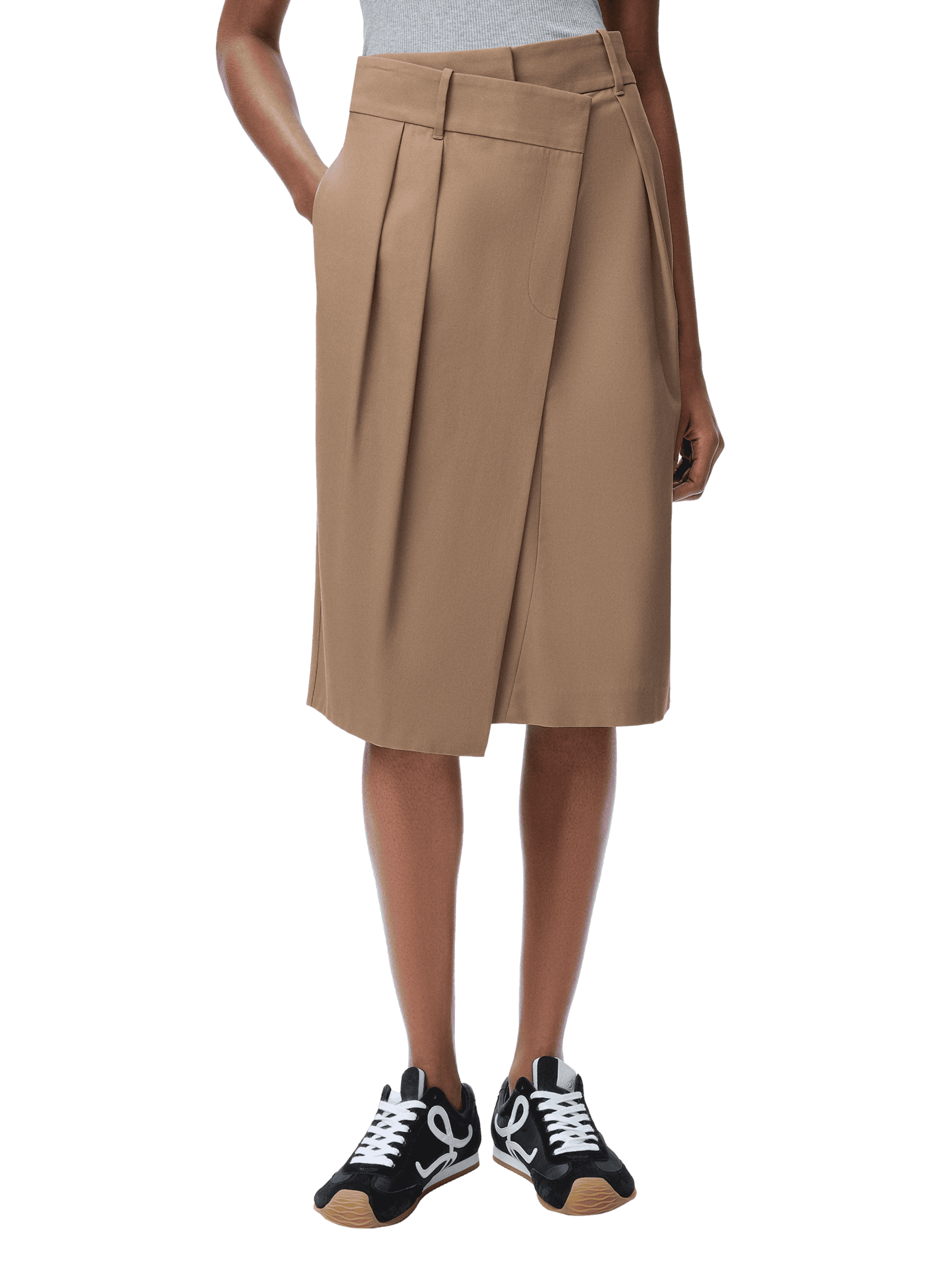 LOEWE Cotton wrap skirt Beige