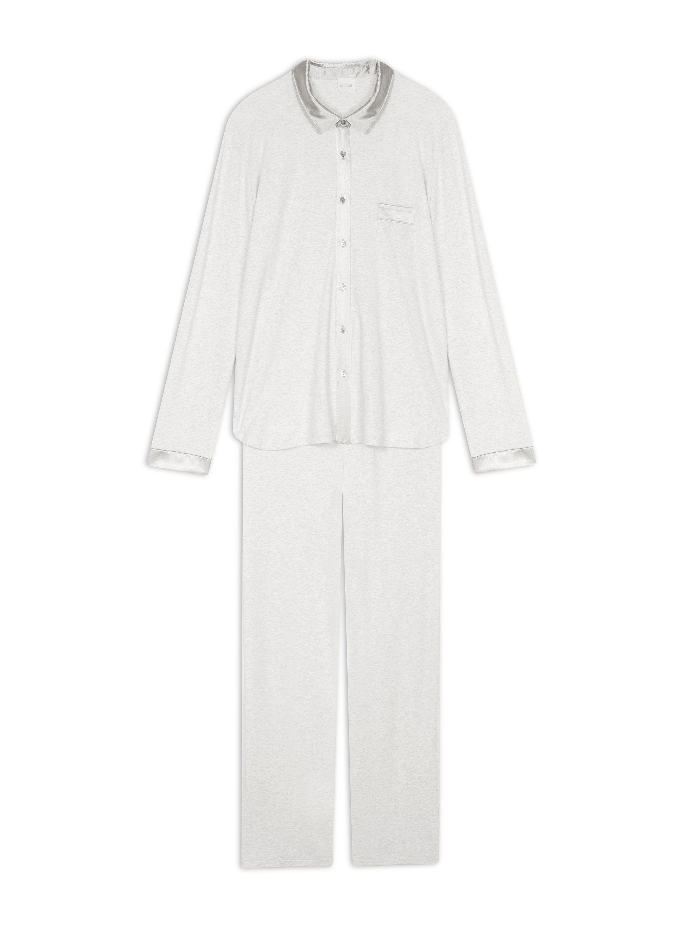 Pyjama boutonné en coton andy 106 LE CHAT Gris