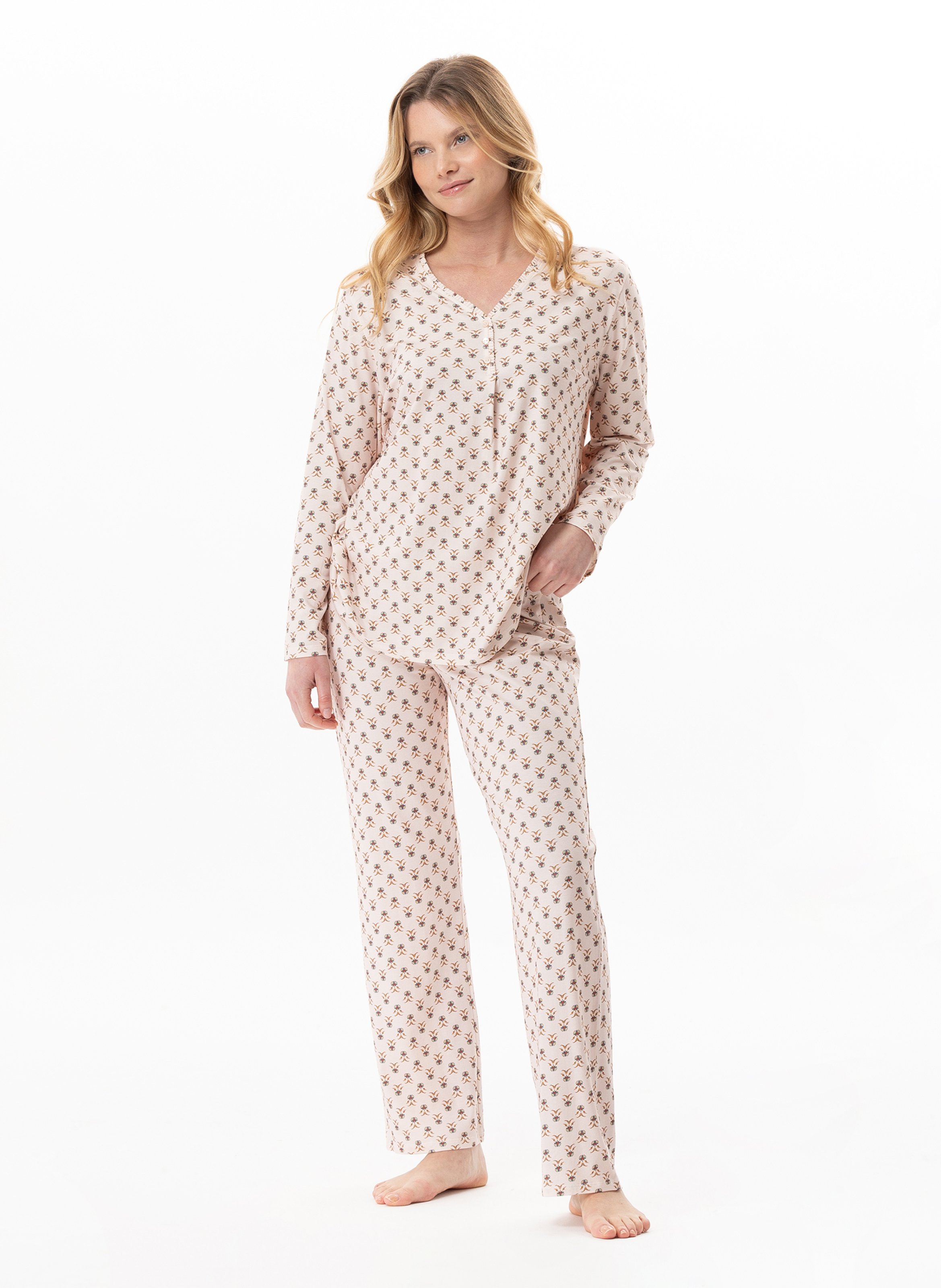 Pyjama en coton modal tea time 102 LE CHAT Multicolore