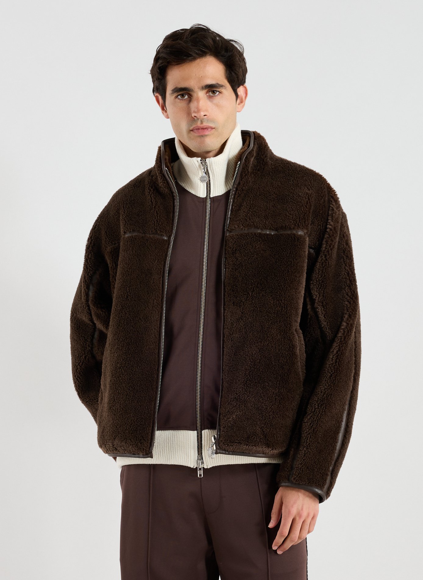 CALEB Fluffy sweatshirt Brown